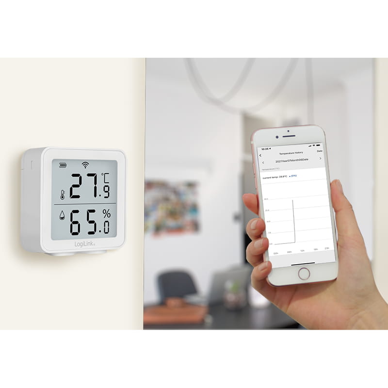 LogiLink Intelligenter Sauna-Thermo-/Hygrometer