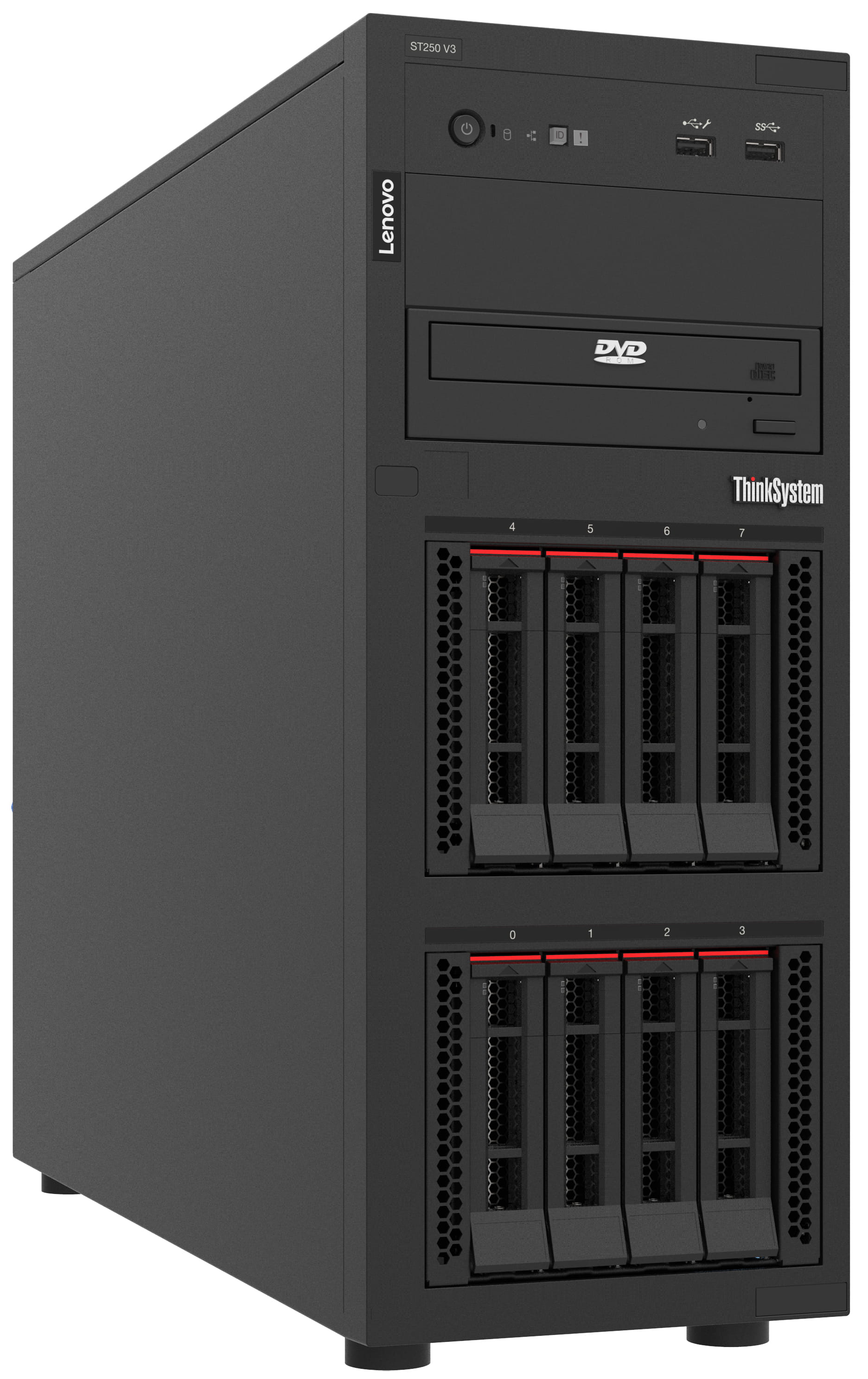 Lenovo ThinkSystem ST250 V3 7DCE - Server - Tower - 4U - 1-Weg - 1 x Xeon 6315P / 2.8 GHz - RAM 16 GB - Hot-Swap 6.4 cm (2.5")