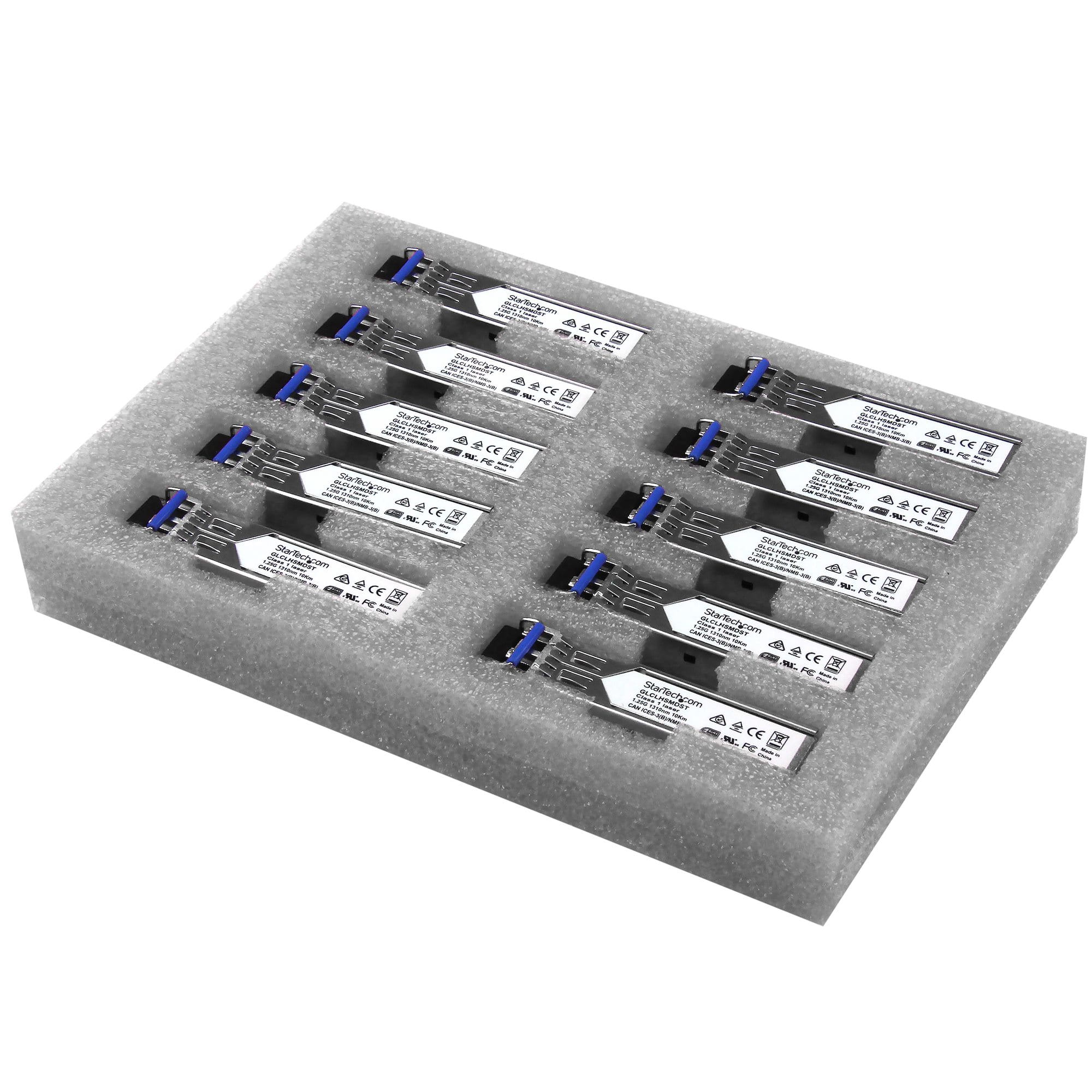 StarTech.com Gigabit LWL SFP Transceiver Modul - Cisco GLC-LH-SMD kompatibel - SM/MM LC - 10km/550m - Mini GBIC 10er Pack - 1000Base-LX/LH - SFP (Mini-GBIC)-