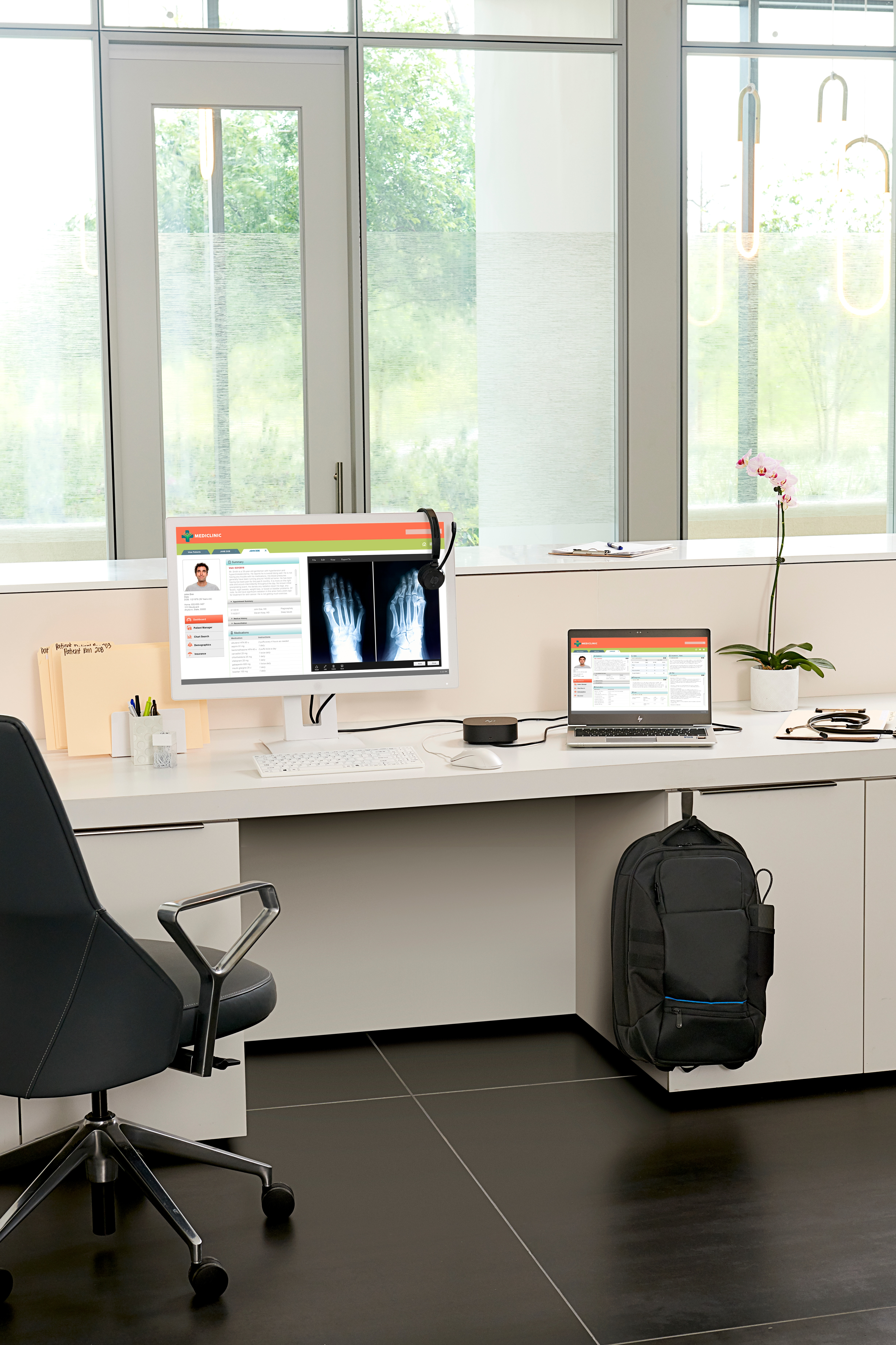 HP  Healthcare - Tastatur-und-Maus-Set - mit Scroll-Rädchen