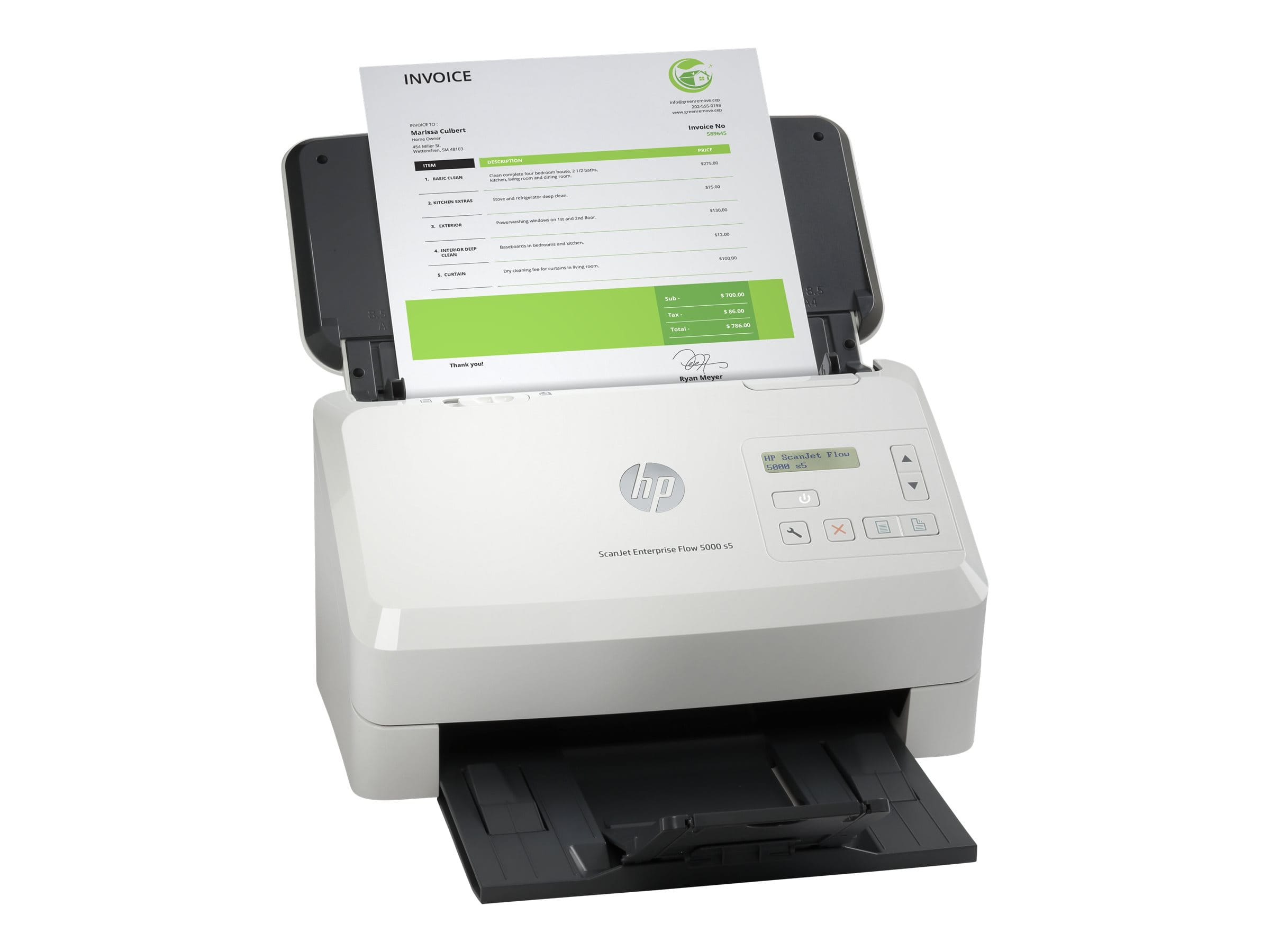 HP ScanJet Enterprise Flow 5000 s5 - Dokumentenscanner - CMOS / CIS - Duplex - 216 x 3100 mm - 600 dpi x 600 dpi - bis zu 65 Seiten/Min. (einfarbig)