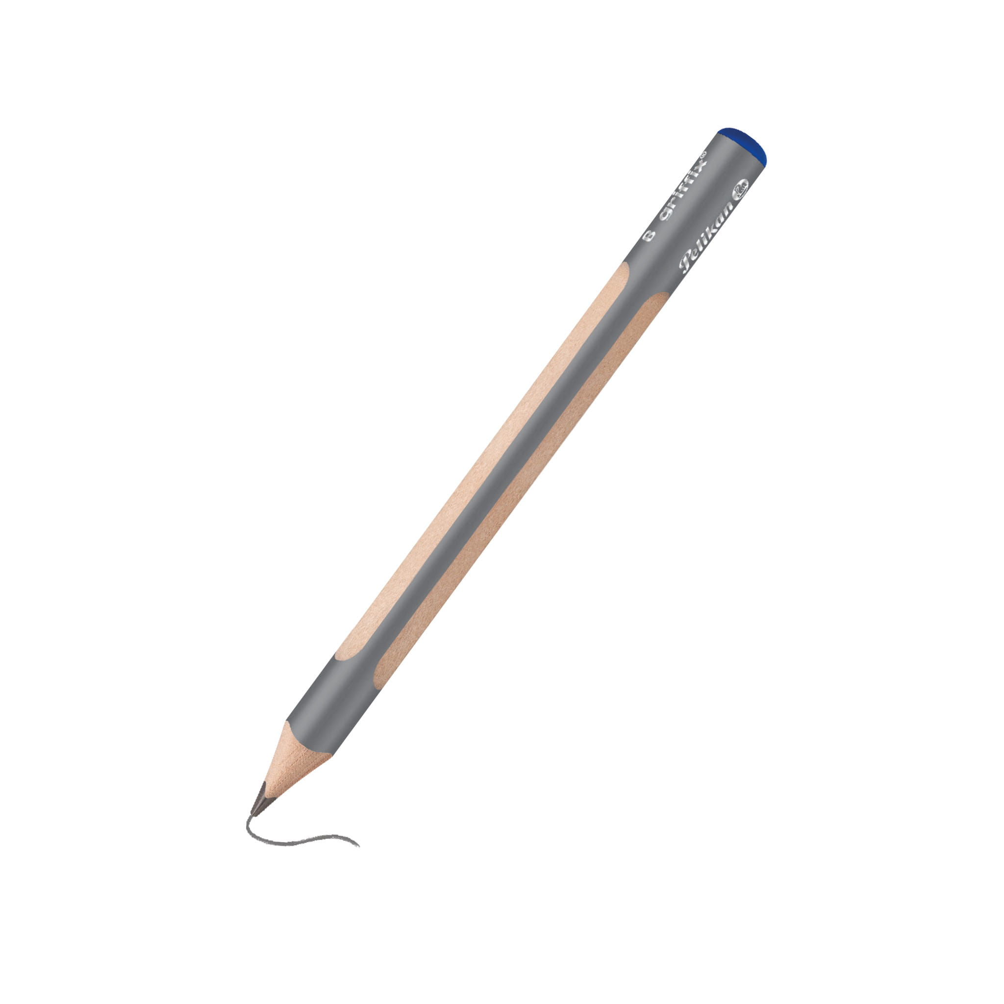 Pelikan griffix Bleistifte Stärke B 12 Stück in Faltschachtel, B, Grau, Dreieckig, Kunst, Hobby, Schule, 3,5 mm, 140 mm