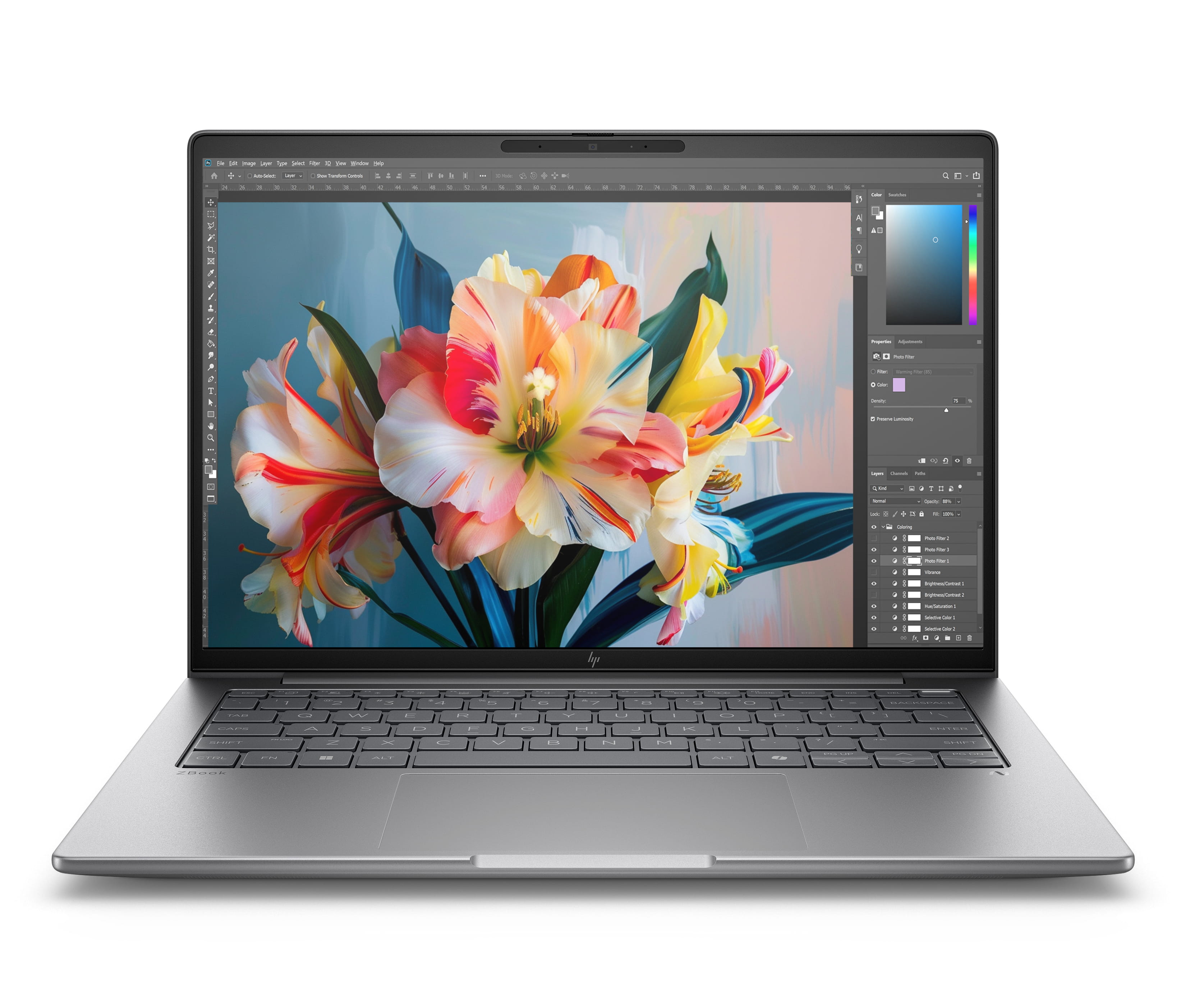HP ZBook 8 G1i Mobile Workstation - Intel Core Ultra 7 255H / 2 GHz - Win 11 Pro - RTX 500 Ada - 16 GB RAM - 512 GB SSD NVMe, TLC - 35.6 cm (14")