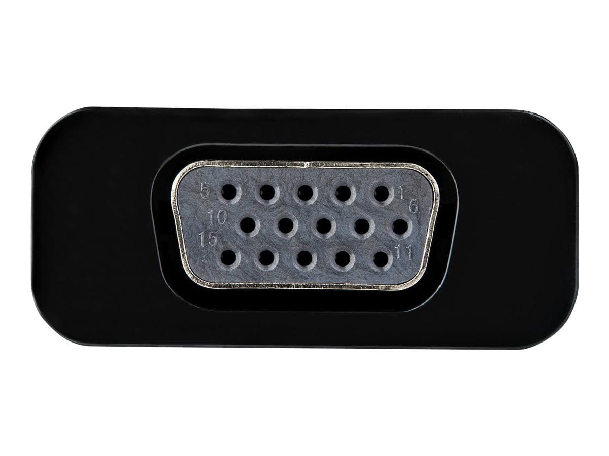 StarTech.com USB-C auf VGA Adapter mit Power Delivery - 1080p USB Typ-C auf VGA Monitor Video Konverter mit Ladefunktion - 60W PD Pass-Through - Thunderbolt 3 Kompatibel - Schwarz (CDP2VGAUCP)