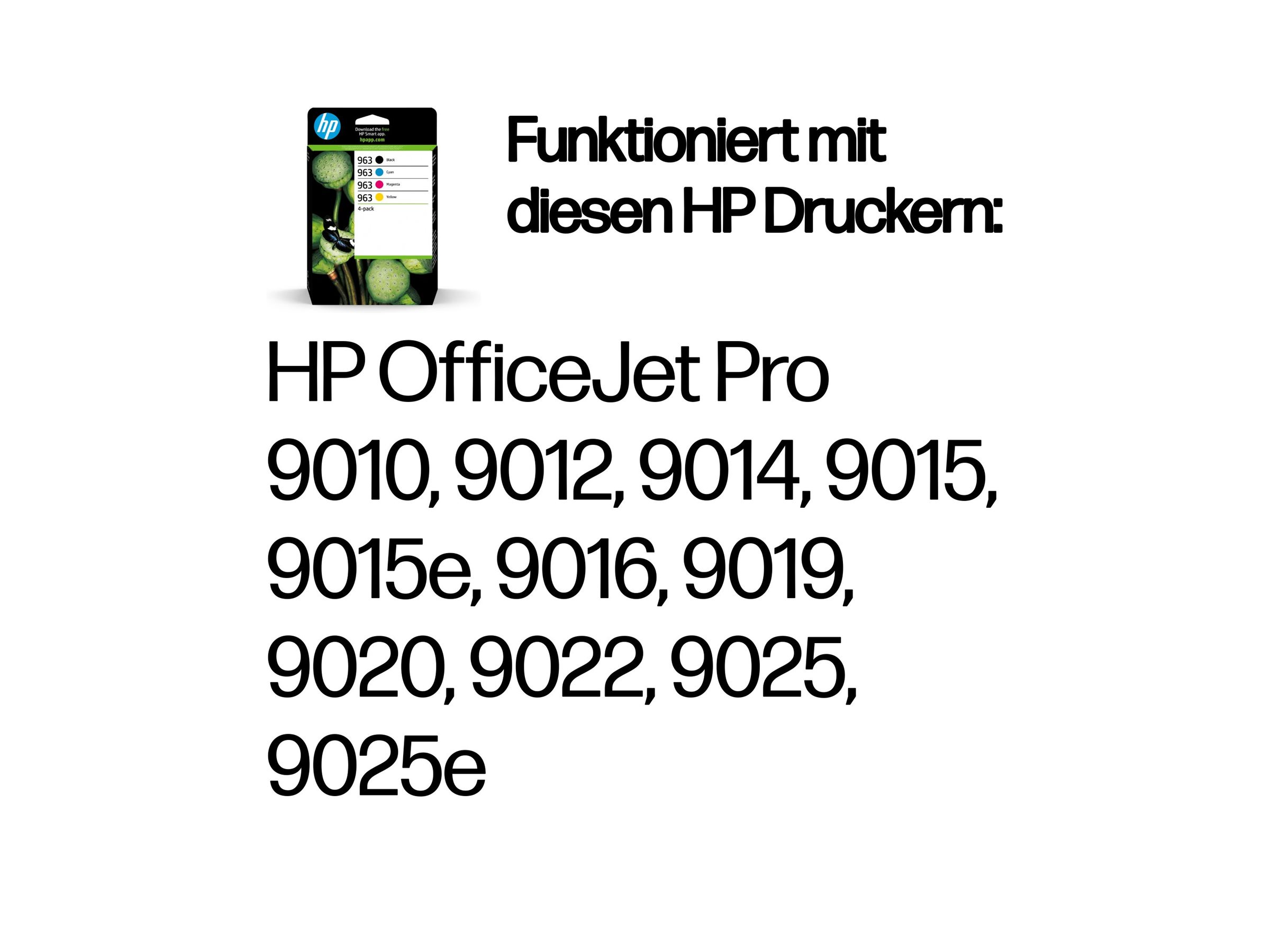 HP 963 - 4er-Pack - Schwarz, Gelb, Cyan, Magenta