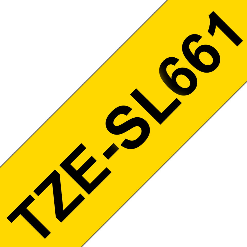 Brother TZe-SL661 - Selbstklebend - Schwarz auf Gelb - Rolle (3,6 cm x 8 m)