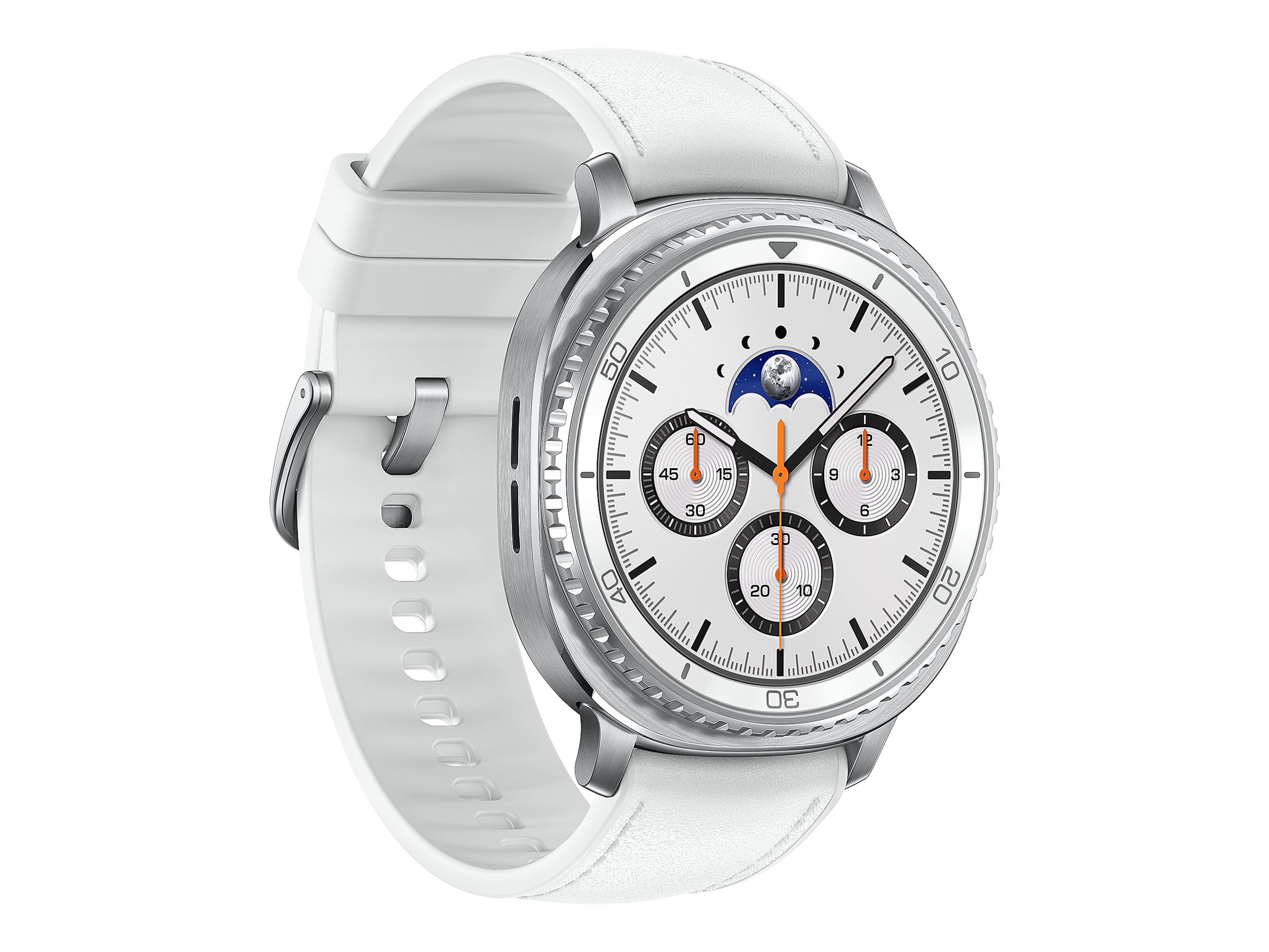 Samsung Galaxy Watch8 Classic - 46 mm - intelligente Uhr mit Hybridband - Hybrid-Eco-Leder - Bandgröße: S/M/L - Anzeige 3.4 cm (1.34")