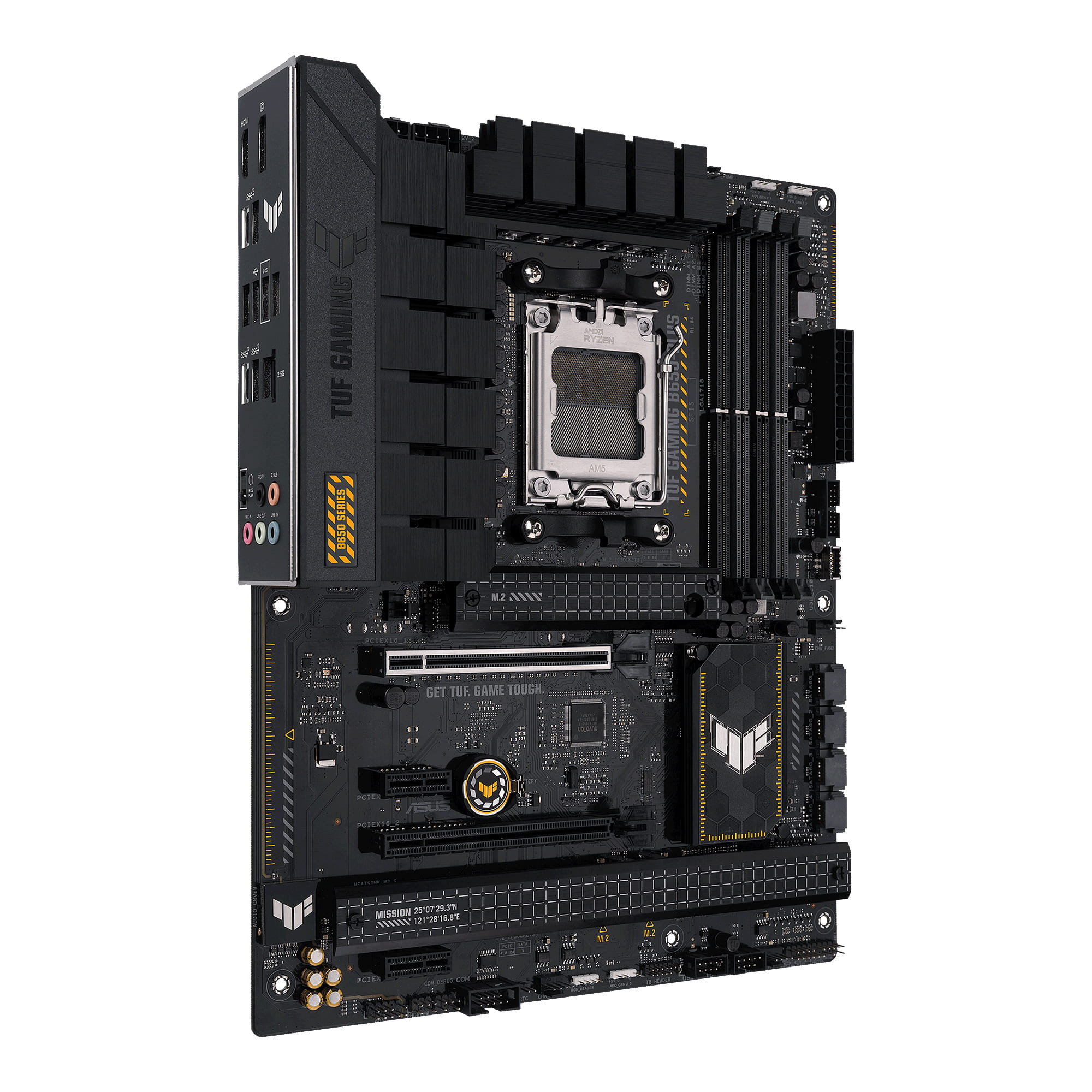 ASUS TUF Gaming B650-Plus - Motherboard - ATX - Socket AM5 - AMD B650 Chipsatz - USB-C 3.2 Gen 2x2, USB 3.1 Gen 2, USB 3.2 Gen 2, USB-C 3.2 Gen2, USB-C 3.2 Gen 1 - 2.5 Gigabit LAN - Onboard-Grafik (CPU erforderlich)