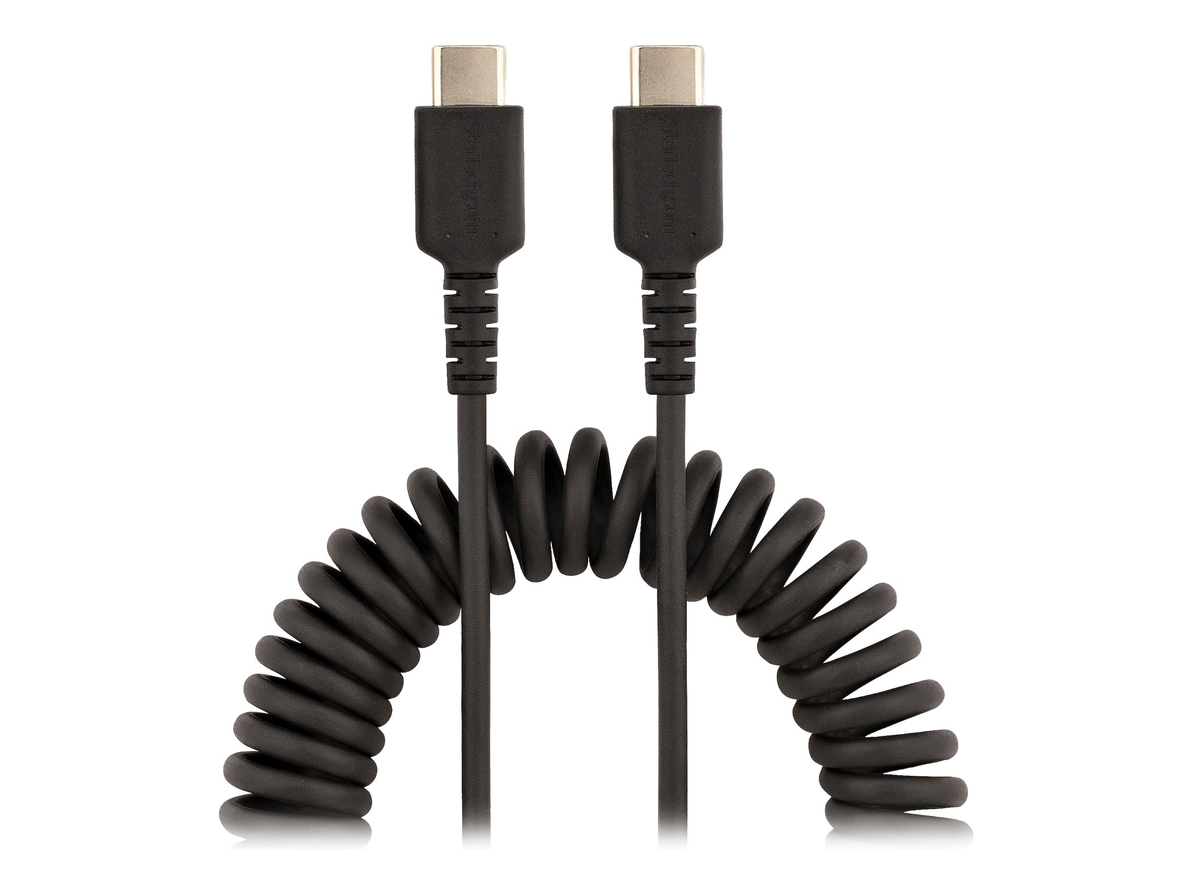 StarTech.com 50cm USB C auf USB C Kabel, Spiralkabel, USB C 2.0 Kabel - USB-Kabel - USB-C (M)