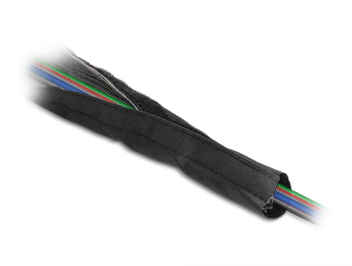 Delock Geflechtschlauch - 1 m - Schwarz