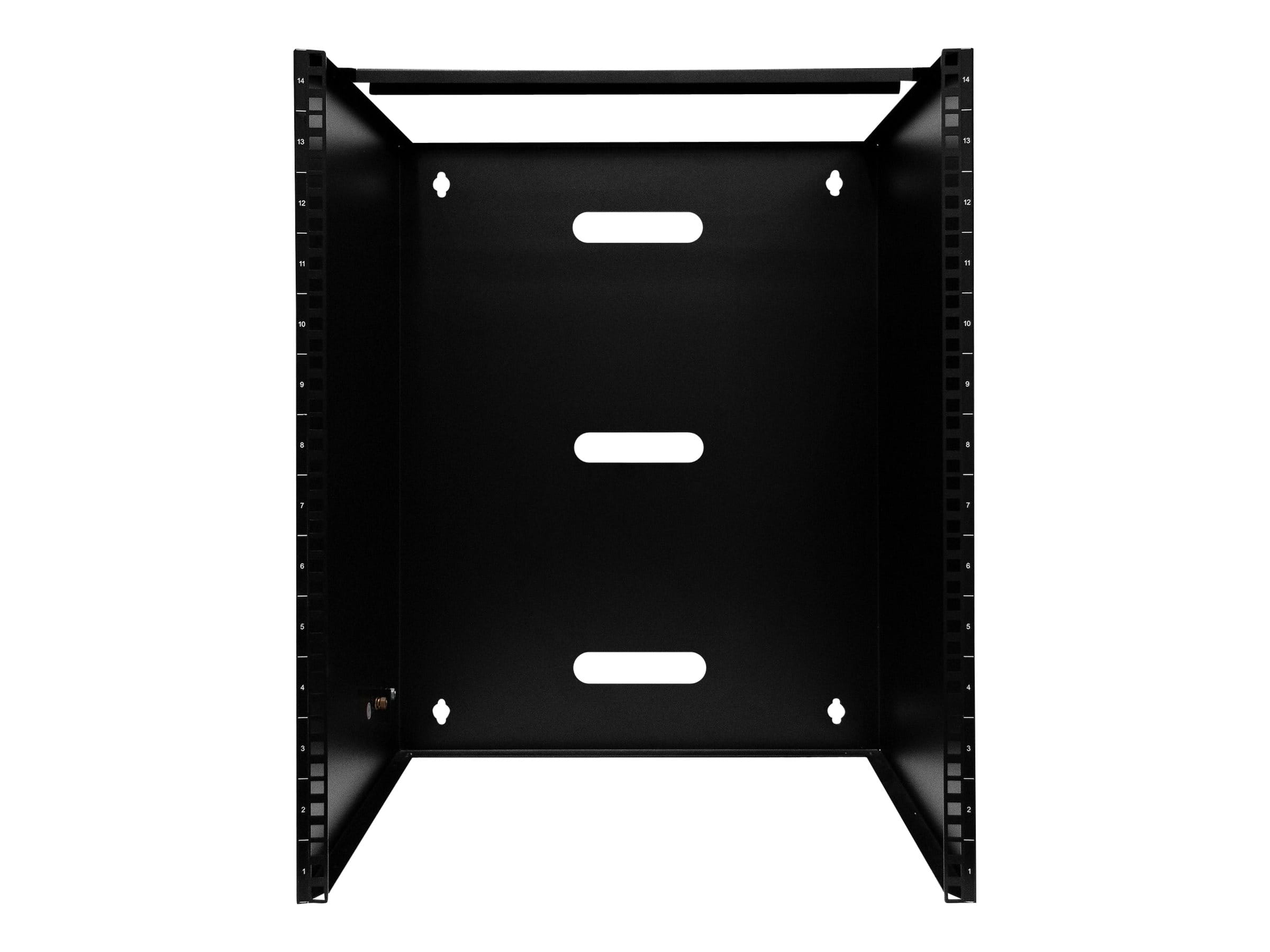 StarTech.com 14HE Netzwerkschrank Wandmontage, 355mm Tiefer Serverschrank - Netzgerät-Montageklammer - geeignet für Wandmontage - Schwarz - 14U - 48.3 cm (19")