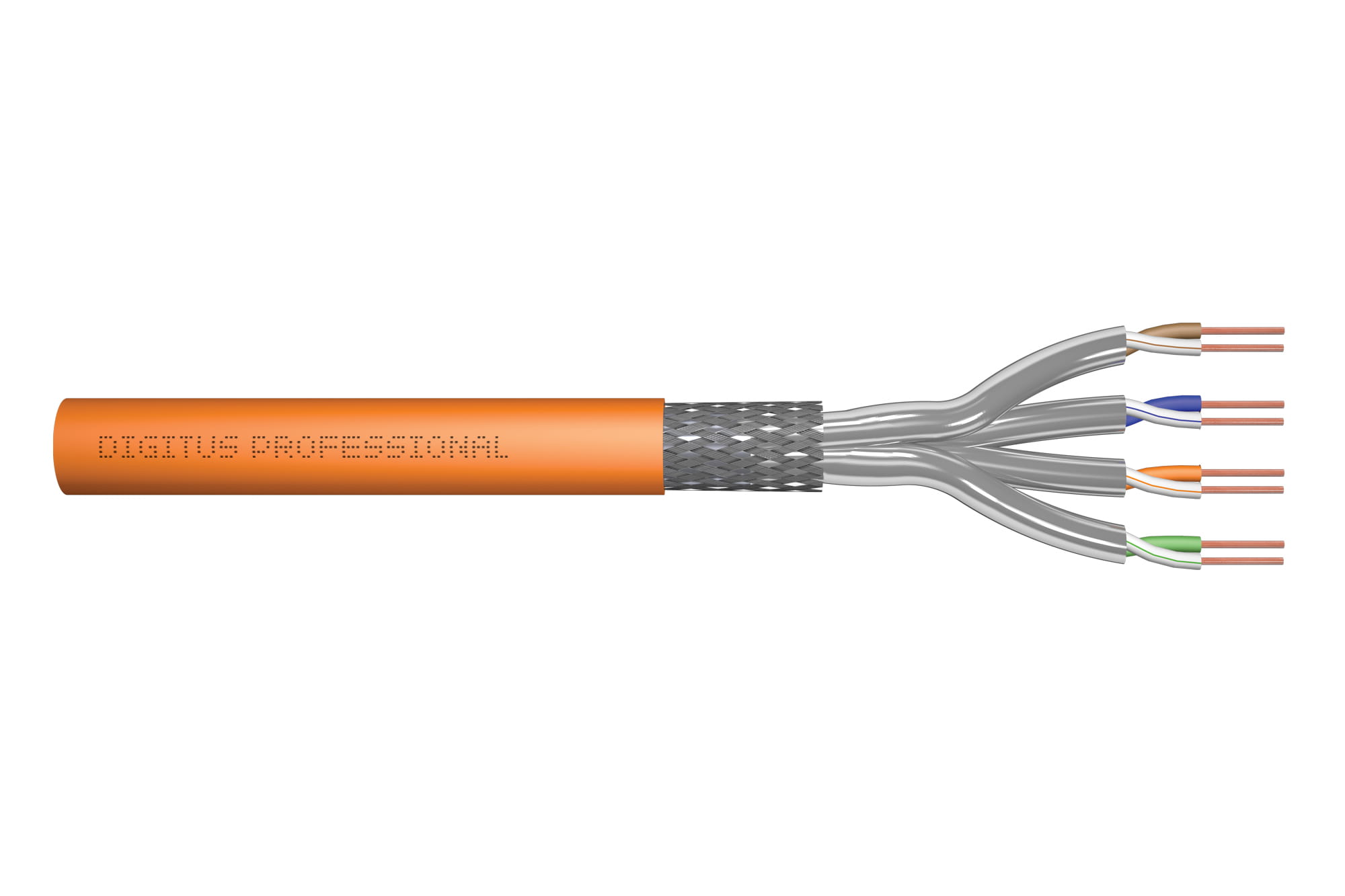 DIGITUS CAT 7 S/FTP Datenkabel - Verlegekabel, 500 m, Simplex, Dca-s2, d1, a1