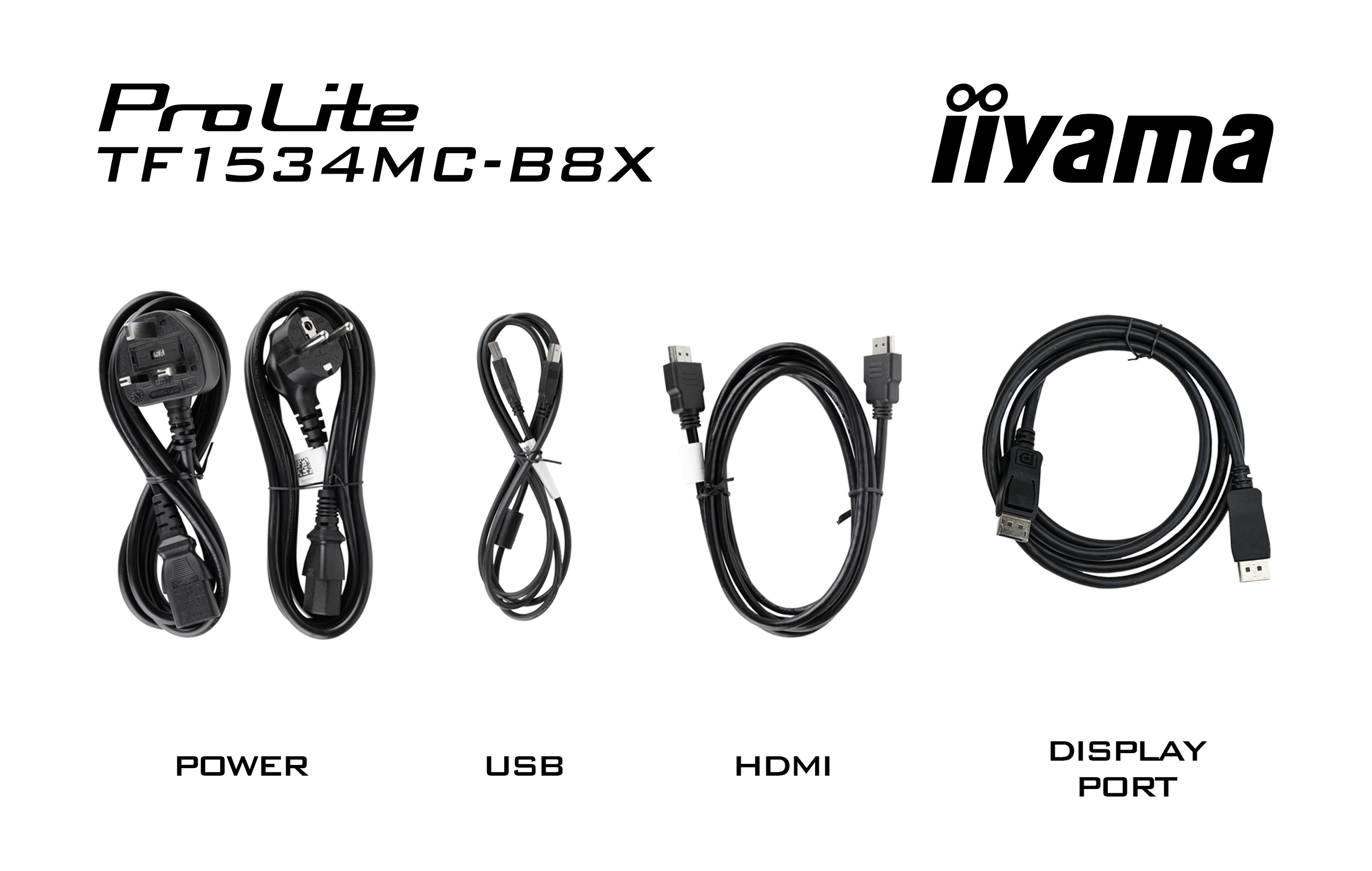 Iiyama ProLite TF1534MC-B8X, 38,1 cm (15"), 1024 x 768 Pixel, XGA, LED, 8 ms, Schwarz