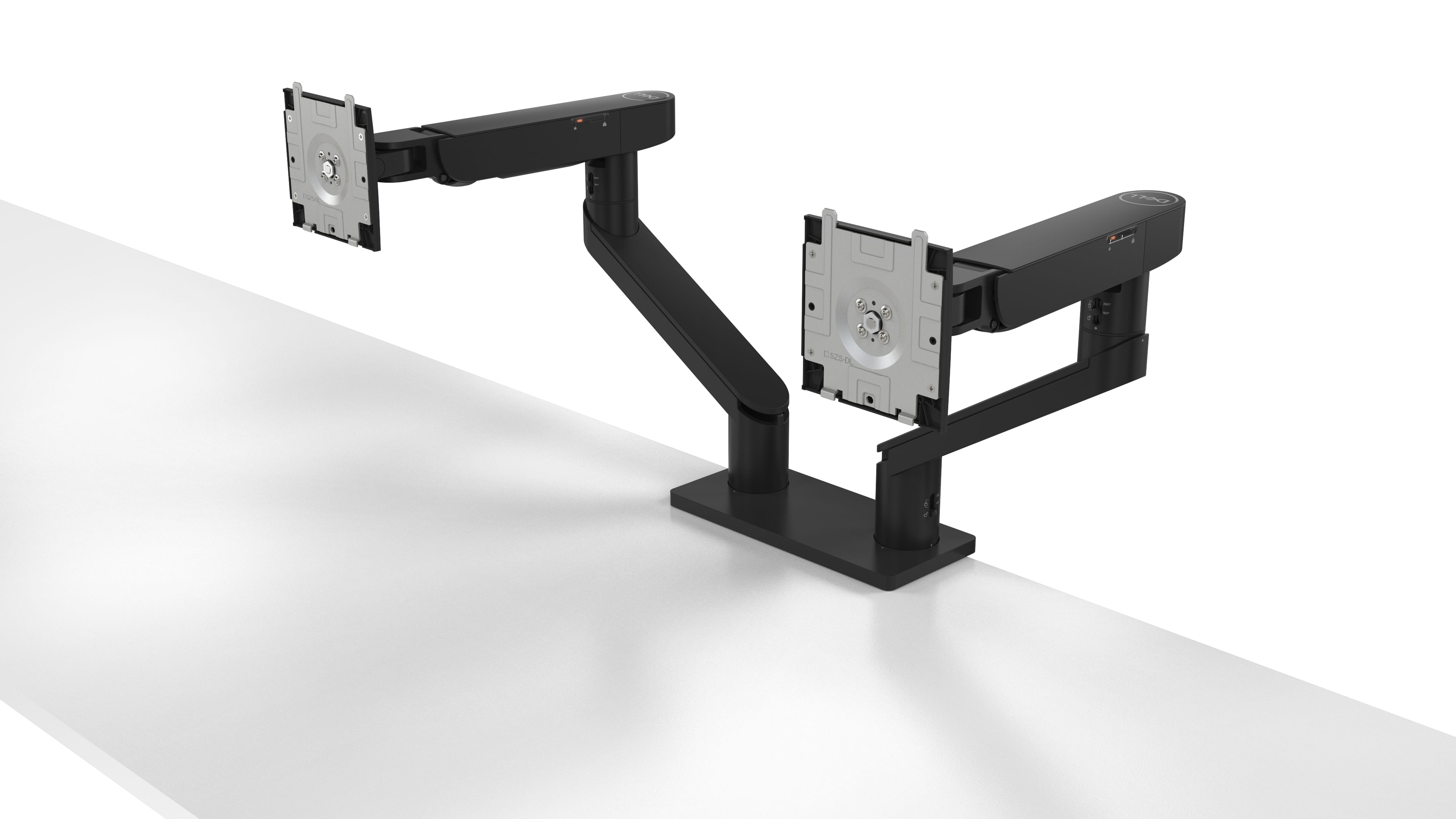Dell Dual Monitor Arm - MDA20 - Befestigungskit - einstellbarer Arm - für 2 LCD-Displays - Schwarz - Bildschirmgröße: 48.3-68.6 cm (19"-27")