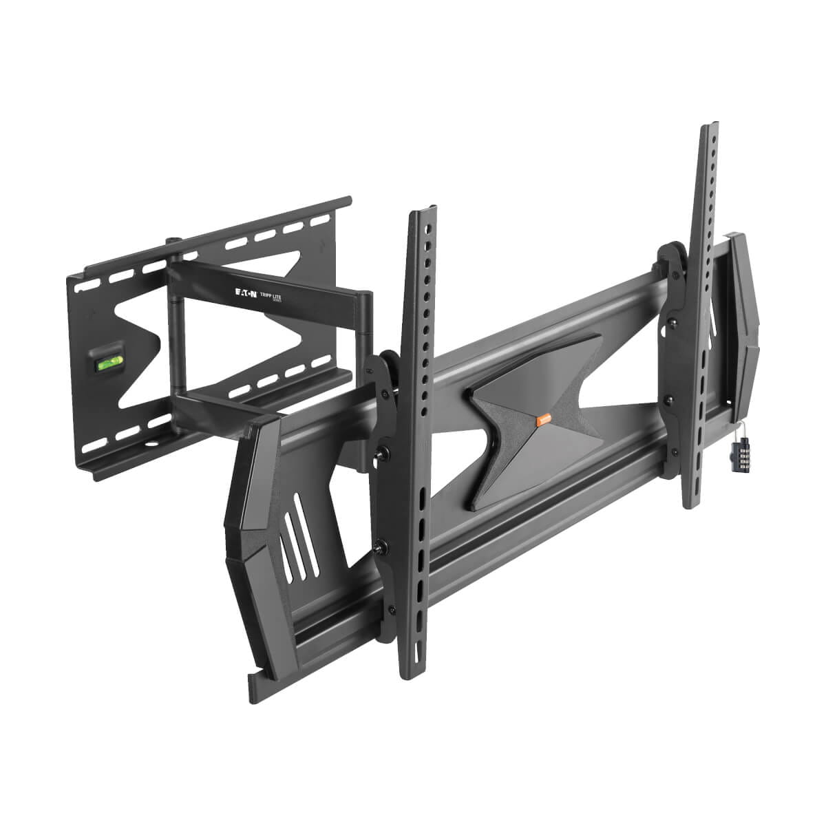 Tripp Eaton Tripp Lite Series Heavy-Duty Full-Motion Security TV Wall Mount for 37" to 80", Flat or Curved, UL Certified - Klammer - für LCD TV - Stahl - Schwarz - Bildschirmgröße: 94-203 cm (37"-80")