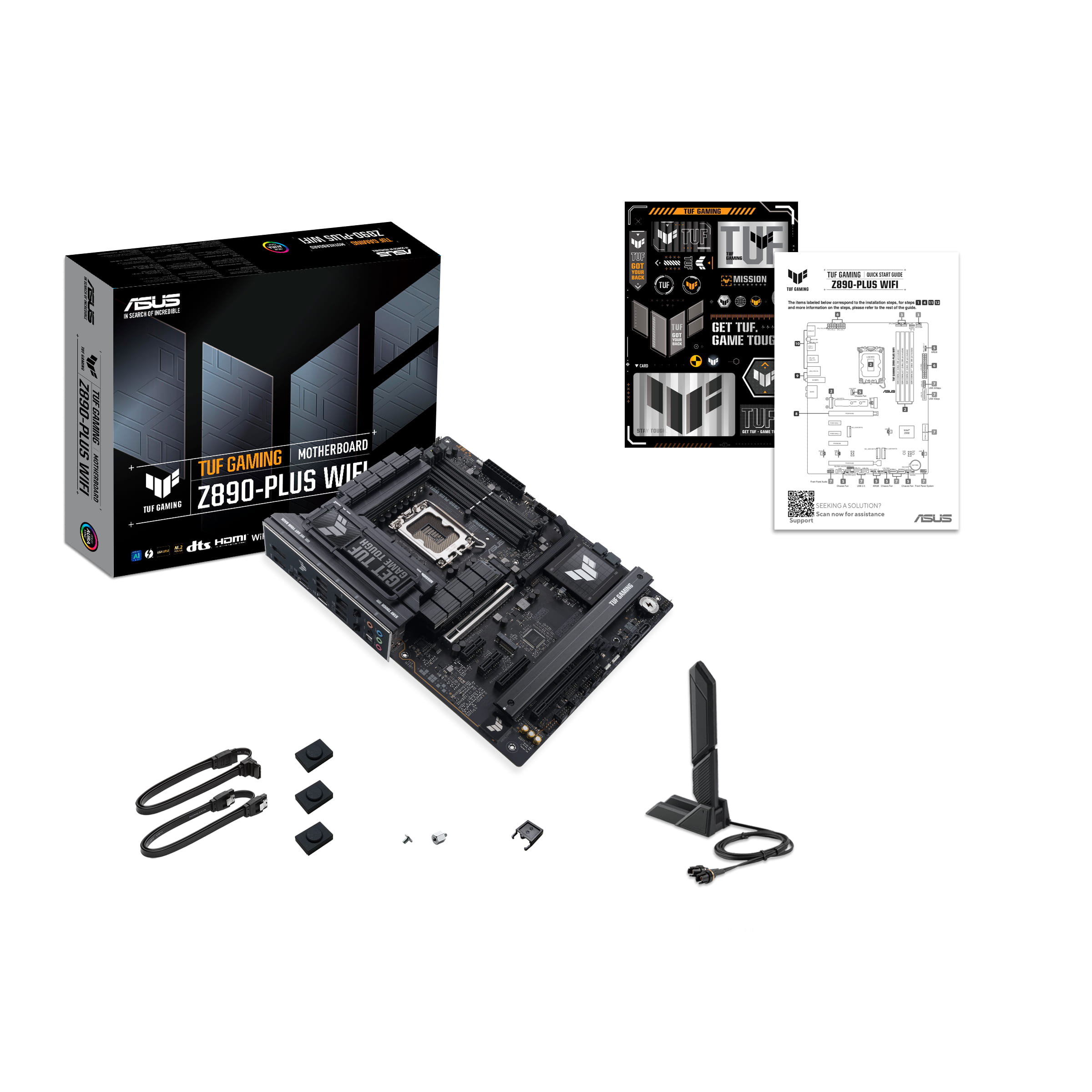 ASUS TUF GAMING Z890-PLUS WIFI - Motherboard - ATX - LGA1851-Sockel - Z890 Chipsatz - USB4, USB-C 3.2 Gen 2x2, USB 3.2 Gen 2, USB 3.2 Gen 1 - Wi-Fi 7, Bluetooth, 2.5 Gigabit LAN - Onboard-Grafik (CPU erforderlich)