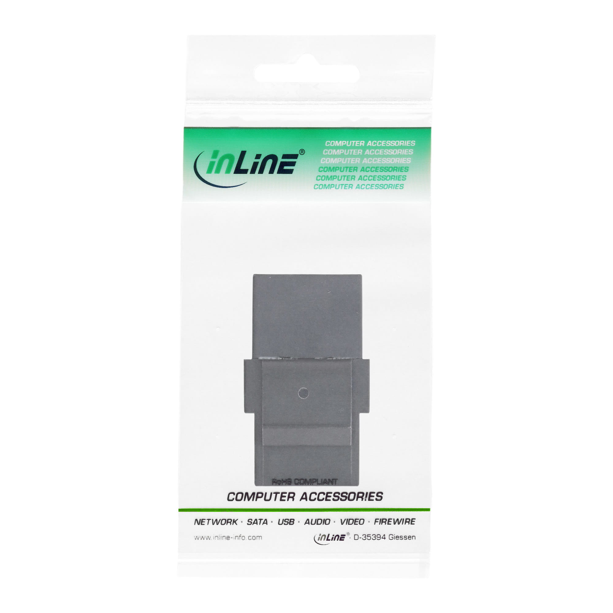 InLine USB 3.1 Keystone Snap-In Einsatz - USB-C Buchse / Buchse - schwarz