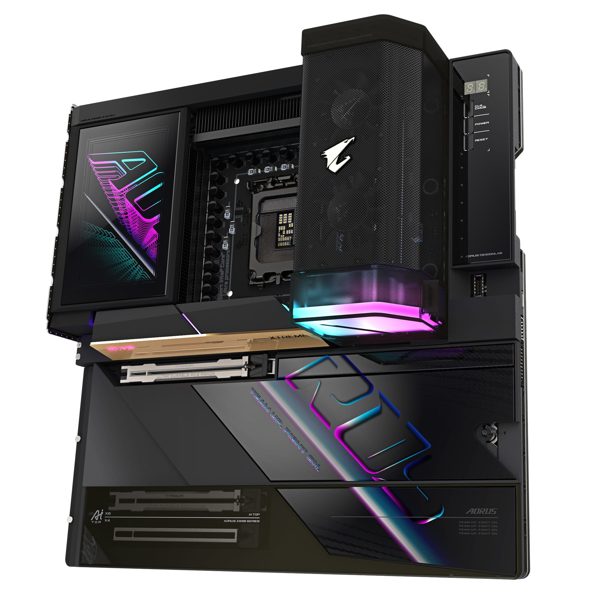 Gigabyte AORUS Z890 A XTREME AI TOP - Motherboard - E-ATX - LGA1851-Sockel - Z890 Chipsatz - USB4, USB 3.2 Gen 2, USB 3.2 Gen 1, USB-C 3.2 Gen 2x2 - 2 x 2.5 Gigabit LAN, Bluetooth, Wi-Fi 7 - Onboard-Grafik (CPU erforderlich)