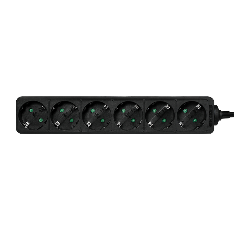 LogiLink Steckdosenleiste - Wechselstrom 250 V - 3500 Watt - Ausgangsanschlüsse: 6 (Typ F)
