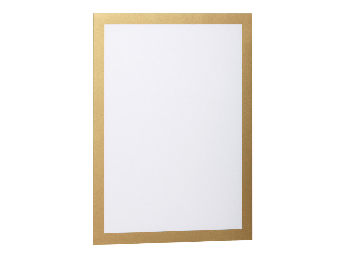 Durable DURAFRAME - Dokumentenhalterung - Oberflächenmontage - für A4 - magnetisch - doppelseitig - Gold (Packung mit 2)