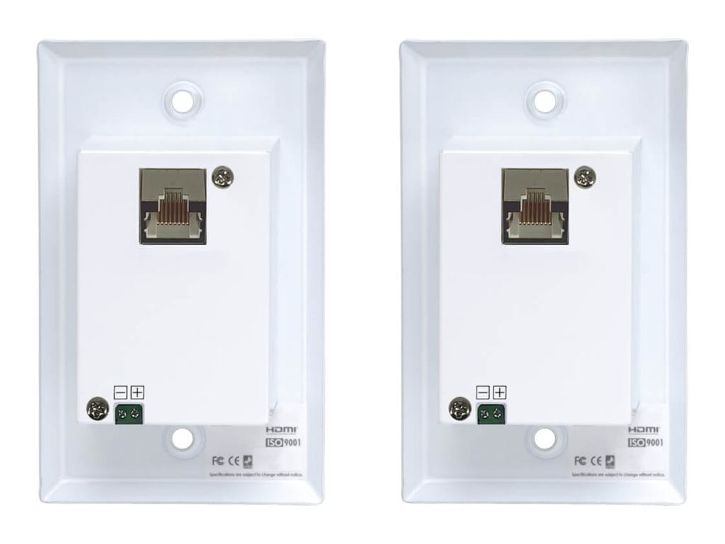 Tripp Eaton Tripp Lite Series HDMI over Cat6 Extender Kit, Wallplate Transmitter and Receiver, 4K 60Hz, 4:4:4, IR, PoC, HDR, HDCP 2.2, 230 ft., TAA