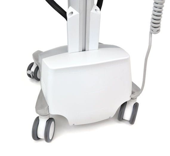 Ergotron EMR Cart with LCD Arm, SLA Powered - Wagen - für LCD-Display / PC-Ausrüstung - Kunststoff, Aluminium, verzinker Stahl - Grau, weiß, Polished Aluminum - Bildschirmgröße: bis zu 55,9 cm (bis zu 22 Zoll)