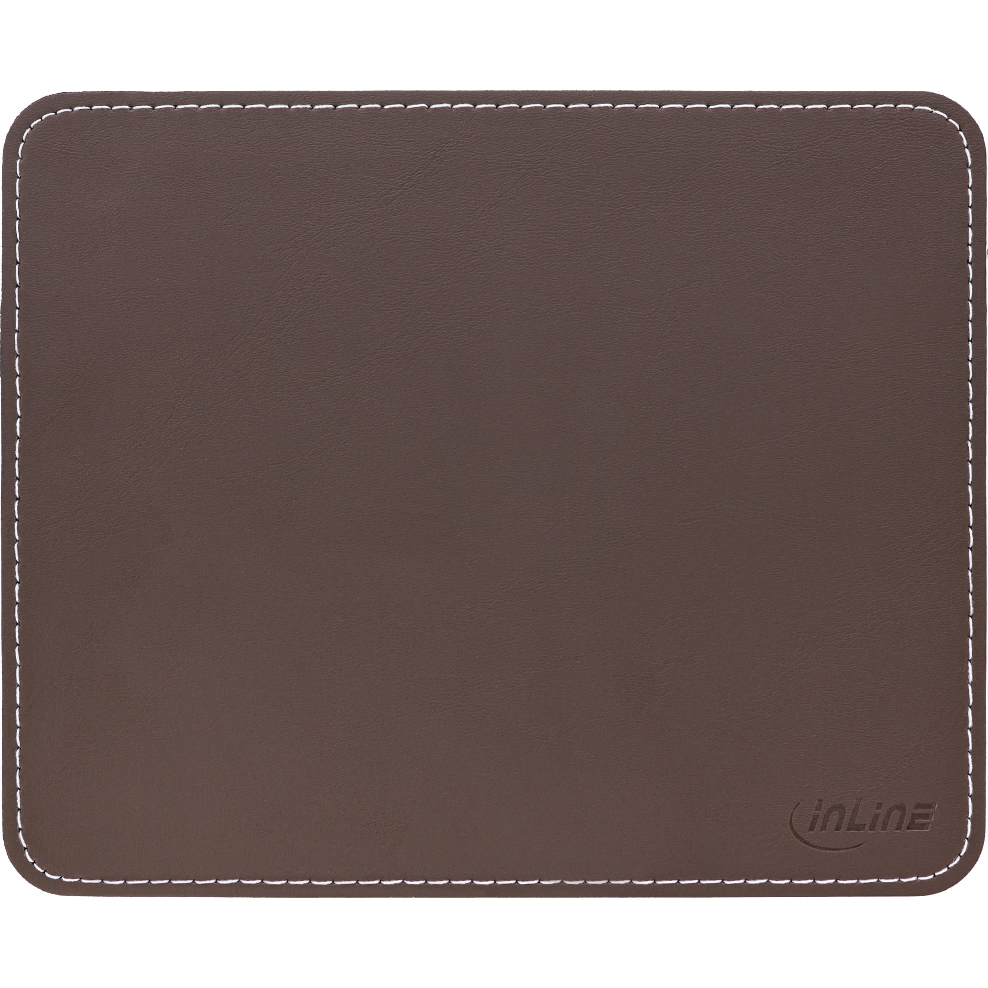 InLine Maus-Pad Premium Kunstleder - 255x220x3mm - braun
