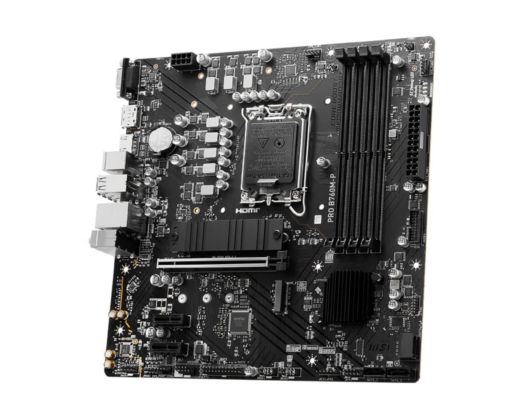 MSI PRO B760M-P, Intel, LGA 1700, Intel® Celeron®, Intel® Pentium® Gold, LGA 1700, DDR5-SDRAM, 192 GB