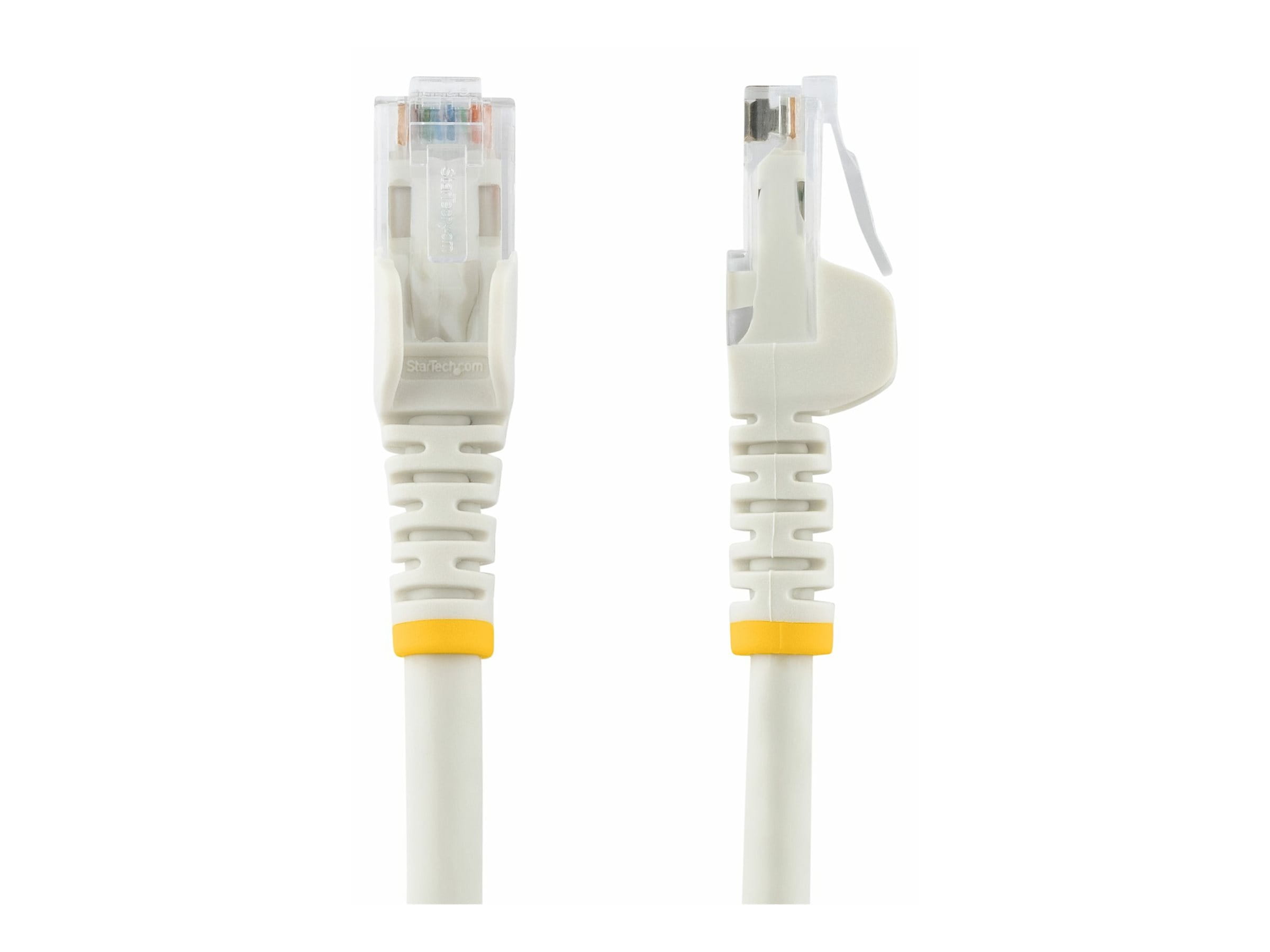 StarTech.com 2m CAT6 Ethernet Cable, 10 Gigabit Snagless RJ45 650MHz 100W PoE Patch Cord, CAT 6 10GbE UTP Network Cable w/Strain Relief, White, Wiring is UL Certified/TIA - Category 6 - 24AWG (N6PATC2MWH)