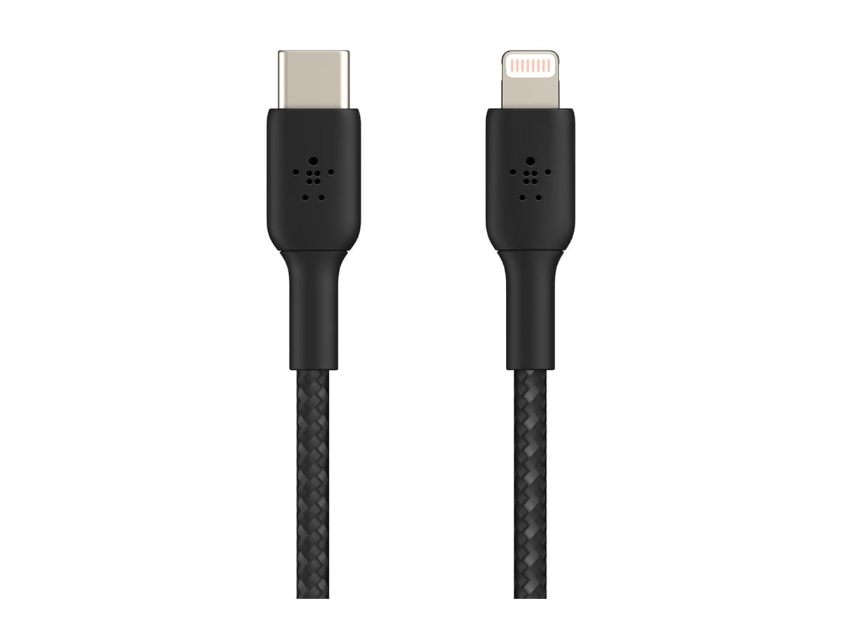 Belkin BoostCharge - Lightning-Kabel - 24 pin USB-C männlich zu Lightning männlich - 2 m - Schwarz - USB-Stromversorgung (18 W)