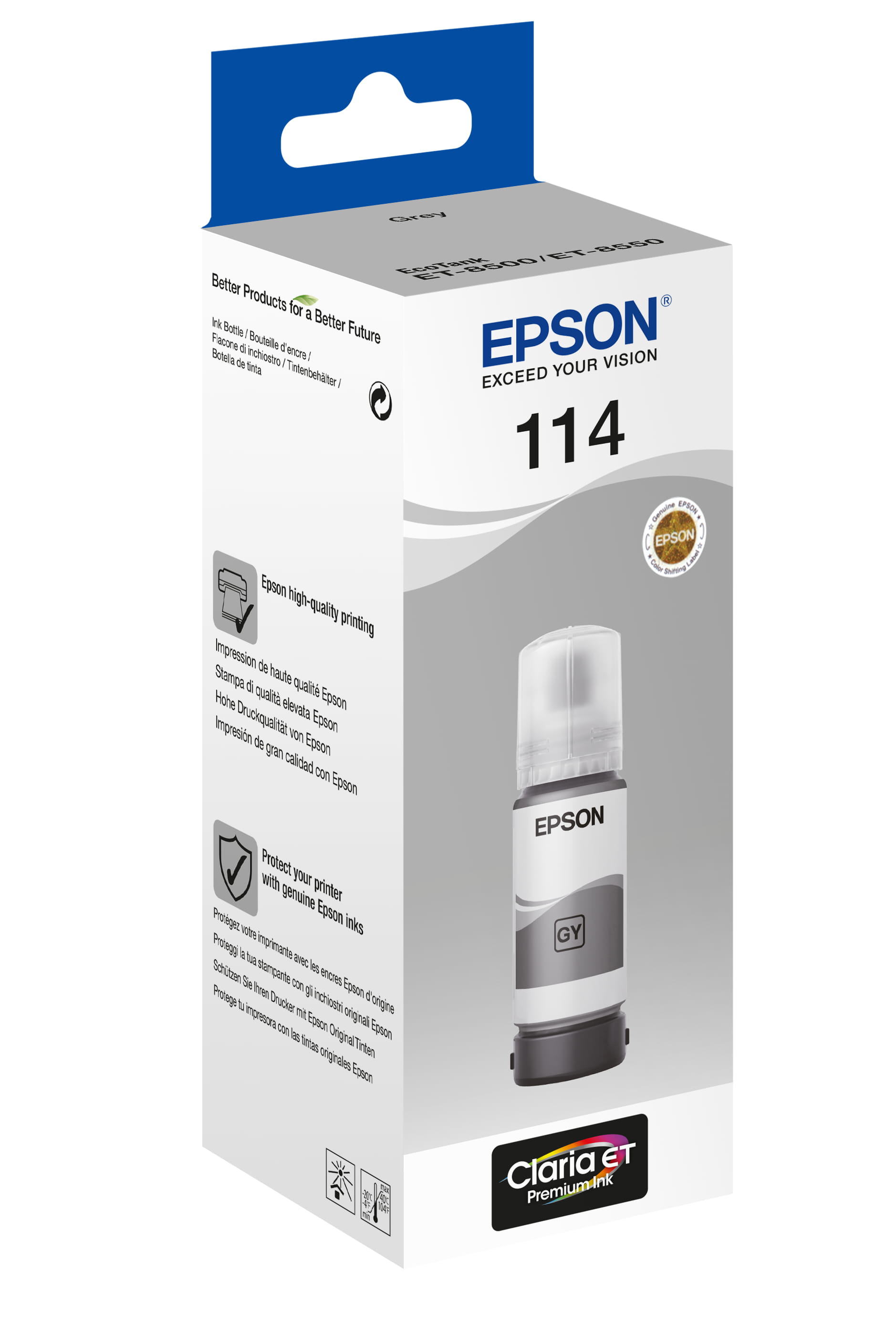 Epson EcoTank 114 - 70 ml - Grau - original - Nachfülltinte
