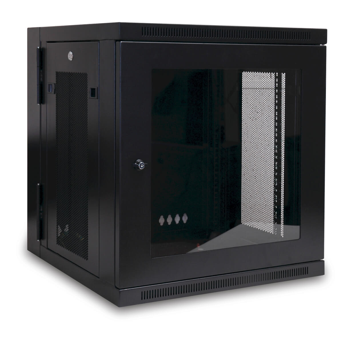 Tripp Eaton Tripp Lite Series 12U Wall Mount Rack Enclosure Server Cabinet Hinged Swinging Acrylic Window - Schrank Netzwerkschrank - geeignet für Wandmontage - Schwarz - 12U - 48.3 cm (19")