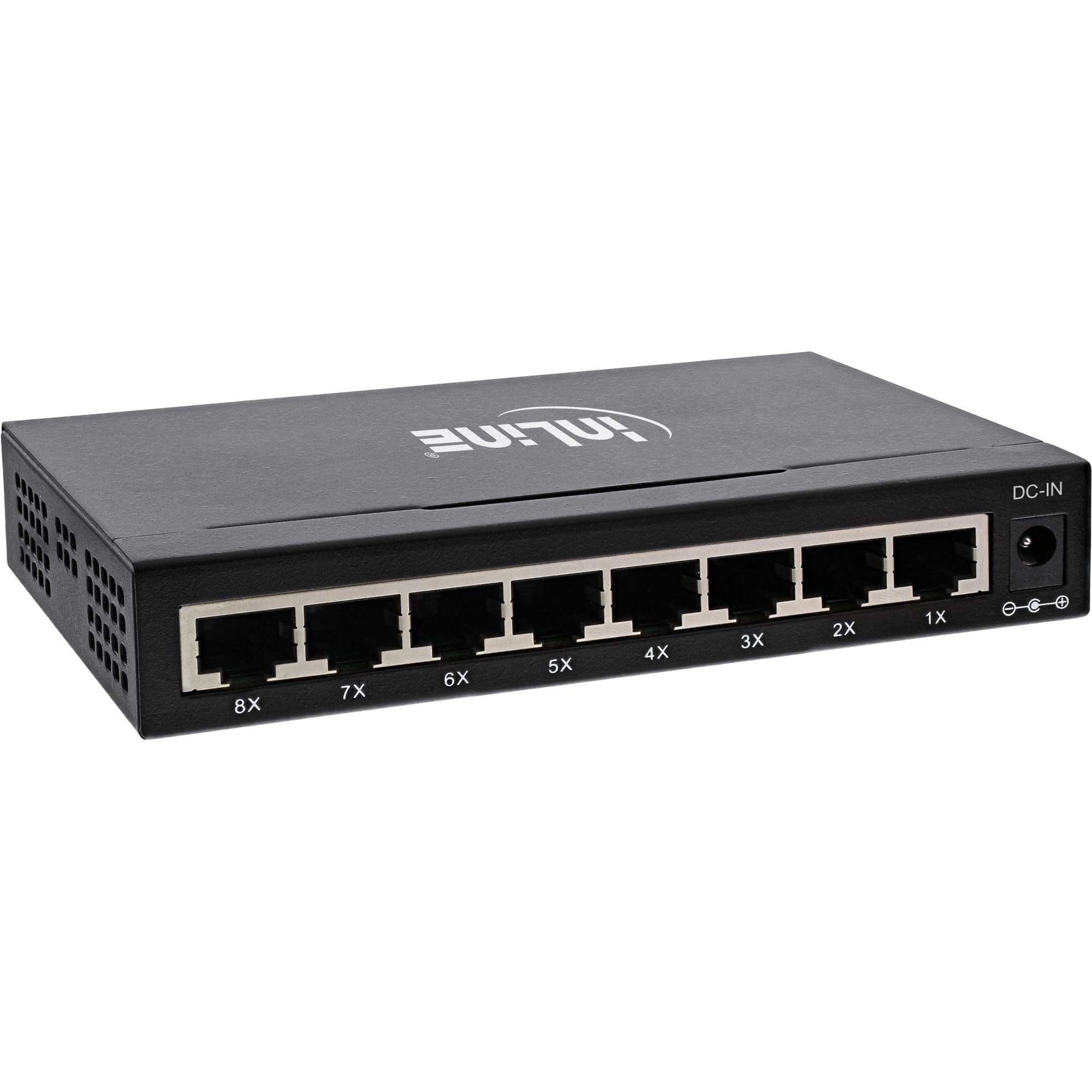 InLine 8-Port Gigabit Switch - 1 Gb/s - Desktop - Metallgehäuse - lüfterlos