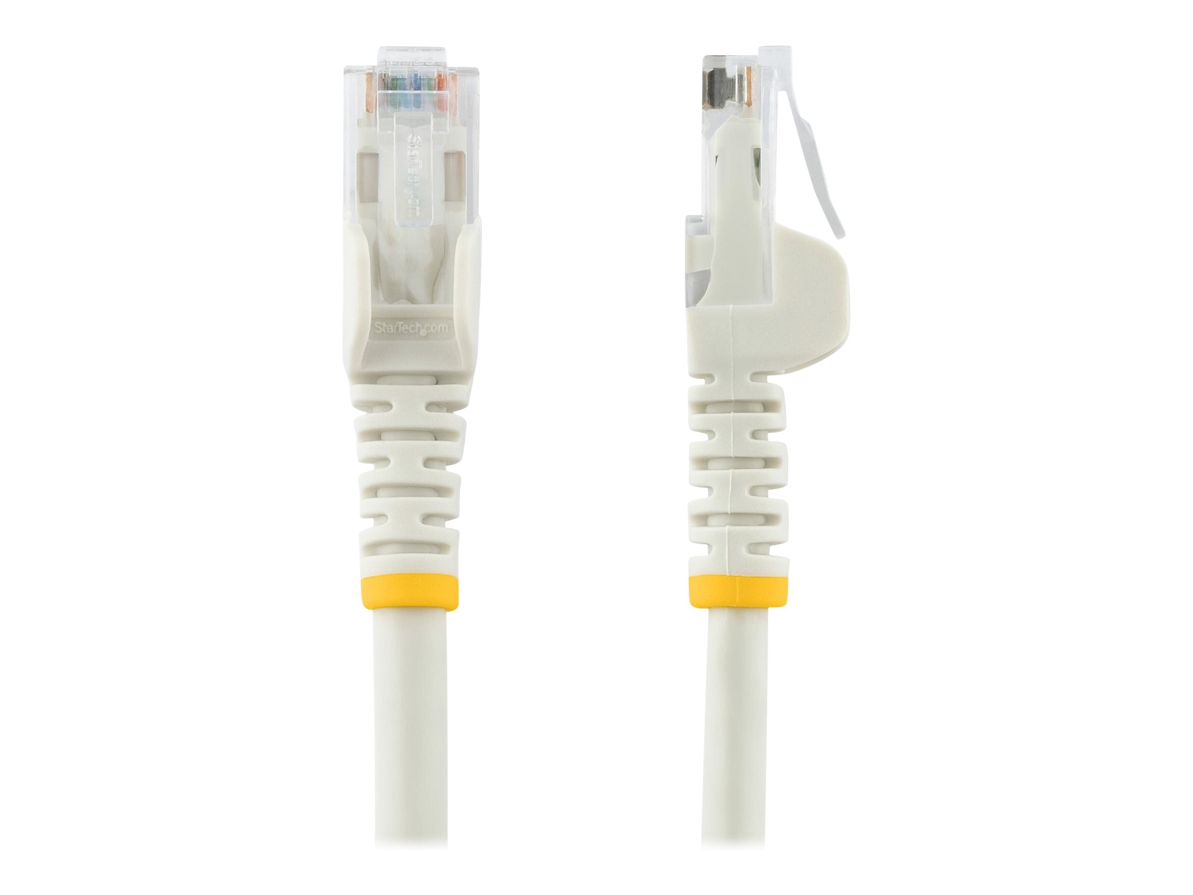 StarTech.com 1m CAT6 Ethernet Cable, 10 Gigabit Snagless RJ45 650MHz 100W PoE Patch Cord, CAT 6 10GbE UTP Network Cable w/Strain Relief, White, Wiring is UL Certified/TIA - Category 6 - 24AWG (N6PATC1MWH)