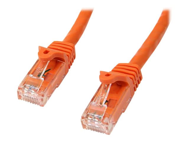 StarTech.com 2m CAT6 Ethernet Cable, 10 Gigabit Snagless RJ45 650MHz 100W PoE Patch Cord, CAT 6 10GbE UTP Network Cable w/Strain Relief, Orange, Wiring is UL Certified/TIA - Category 6 - 24AWG (N6PATC2MOR)