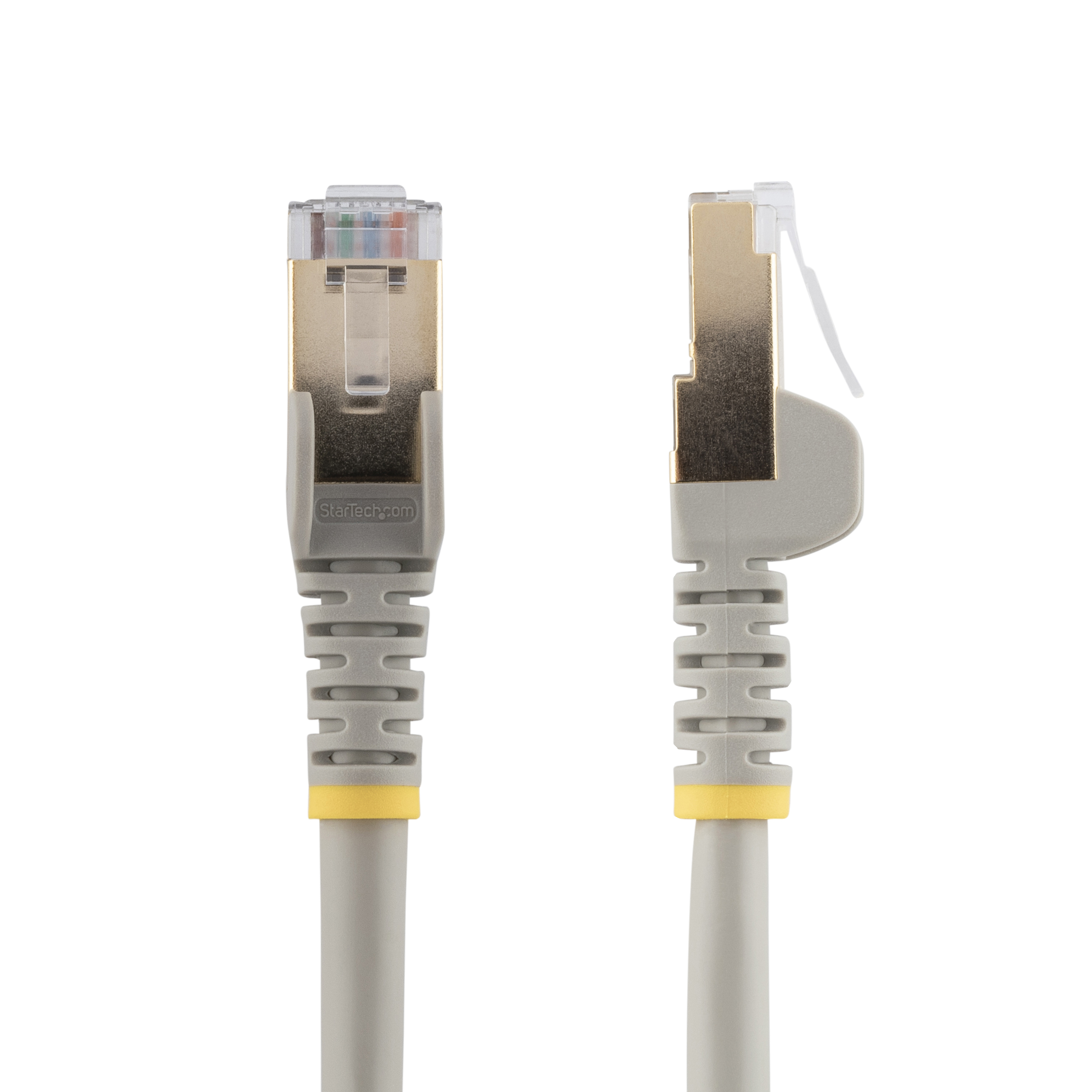 StarTech.com 1.5m CAT6A Ethernet Cable, 10 Gigabit Shielded Snagless RJ45 100W PoE Patch Cord, CAT 6A 10GbE STP Network Cable w/Strain Relief, Grey, UL Certified Wiring/TIA - Category 6A - 26AWG (6ASPAT150CMGR)