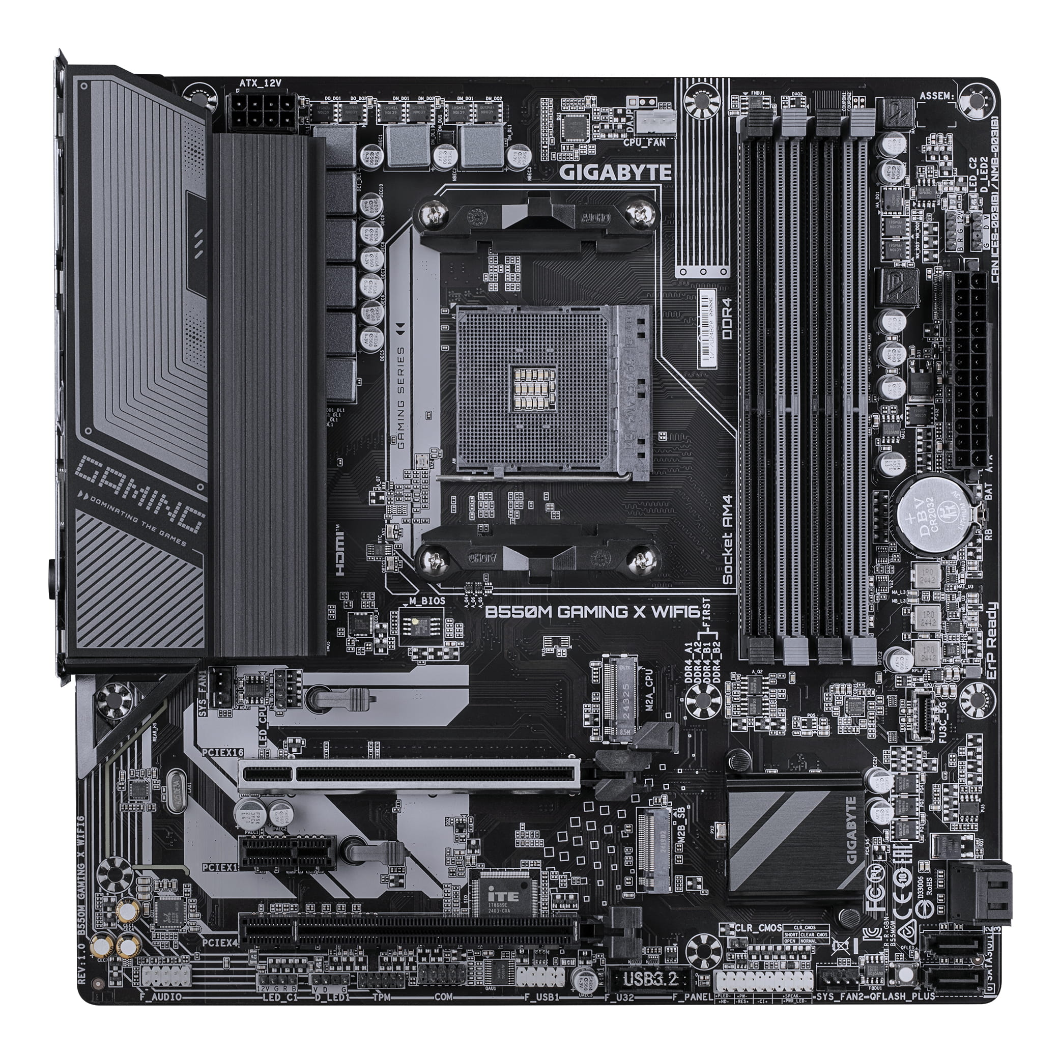 Gigabyte B550M GAMING X WIFI6 - Motherboard - micro ATX - Socket AM4 - AMD B550 Chipsatz - USB 3.2 Gen 1 - Gigabit LAN, Wi-Fi 6, Bluetooth - Onboard-Grafik (CPU erforderlich)