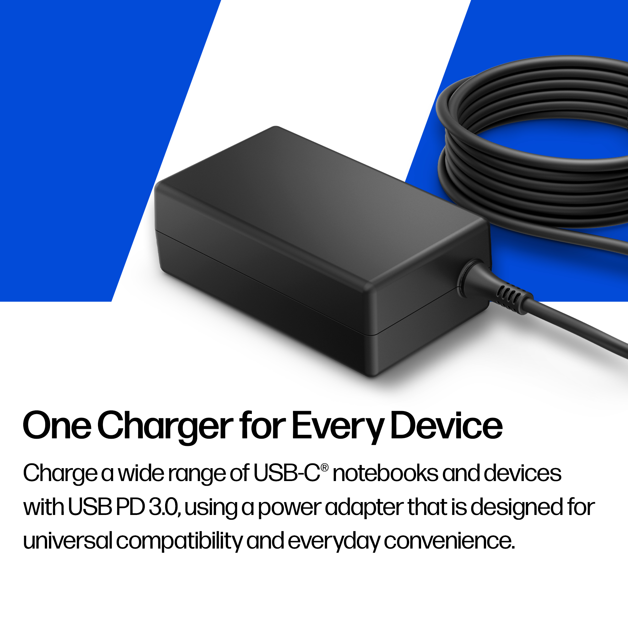HP  USB-C Netzteil - GaN Laptop-Ladegerät - Wechselstrom 115/230 V