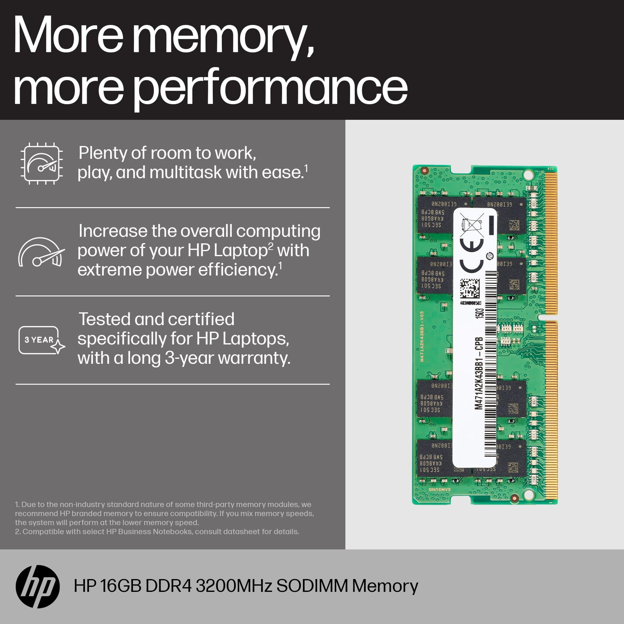 HP  DDR4 - Modul - 8 GB - SO DIMM 260-PIN