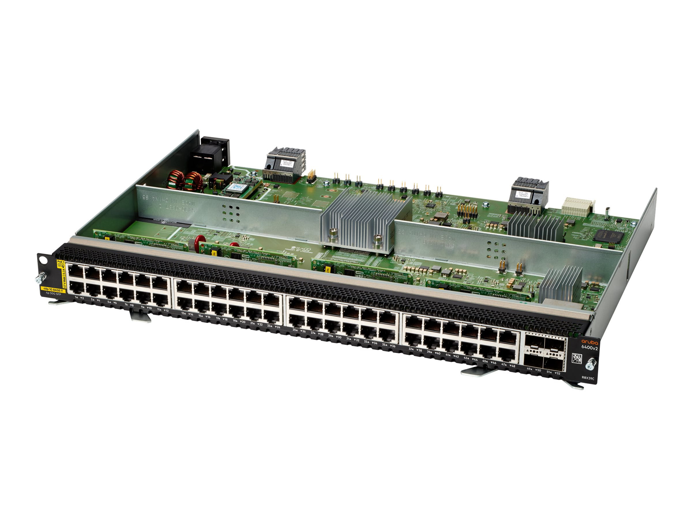 HPE Aruba Networking 6400 48-port 1GbE Class 4 PoE and 4-port SFP56 v2 Module - Switch - L3 - 48 x 10/100/1000 (PoE)
