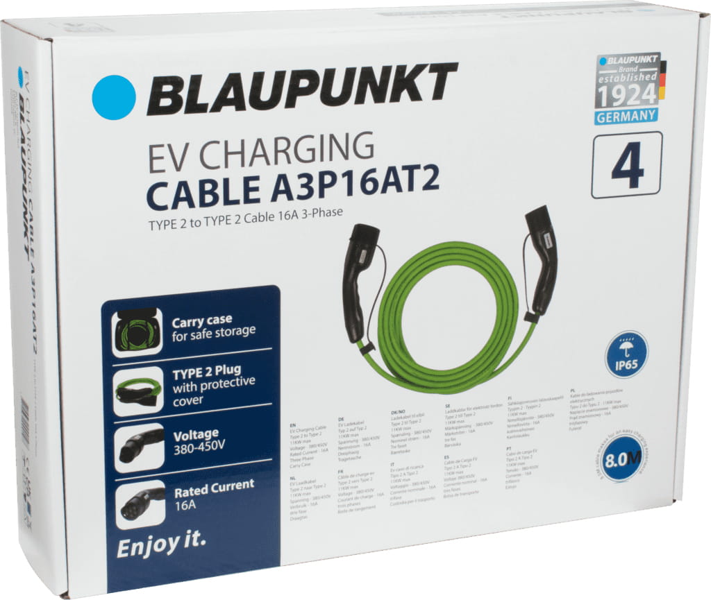 Blaupunkt A3P16AT2, Grün, Typ 2, Typ 2, Schwarz, Gerade, Gerade