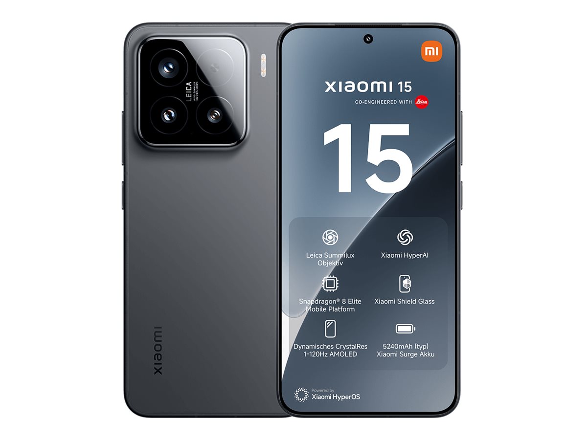 Xiaomi 15 - 5G Smartphone - Dual-SIM - RAM 12 GB / Interner Speicher 256 GB - OLED-Display - 6.36" - 2670 x 1200 Pixel (120 Hz)