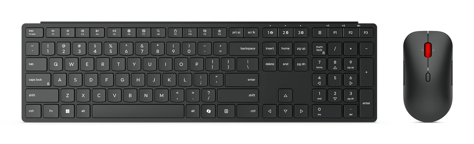 Lenovo 4X31S04811, Volle Größe (100%), Kabellos, RF Wireless + Bluetooth, Schwarz, Maus enthalten