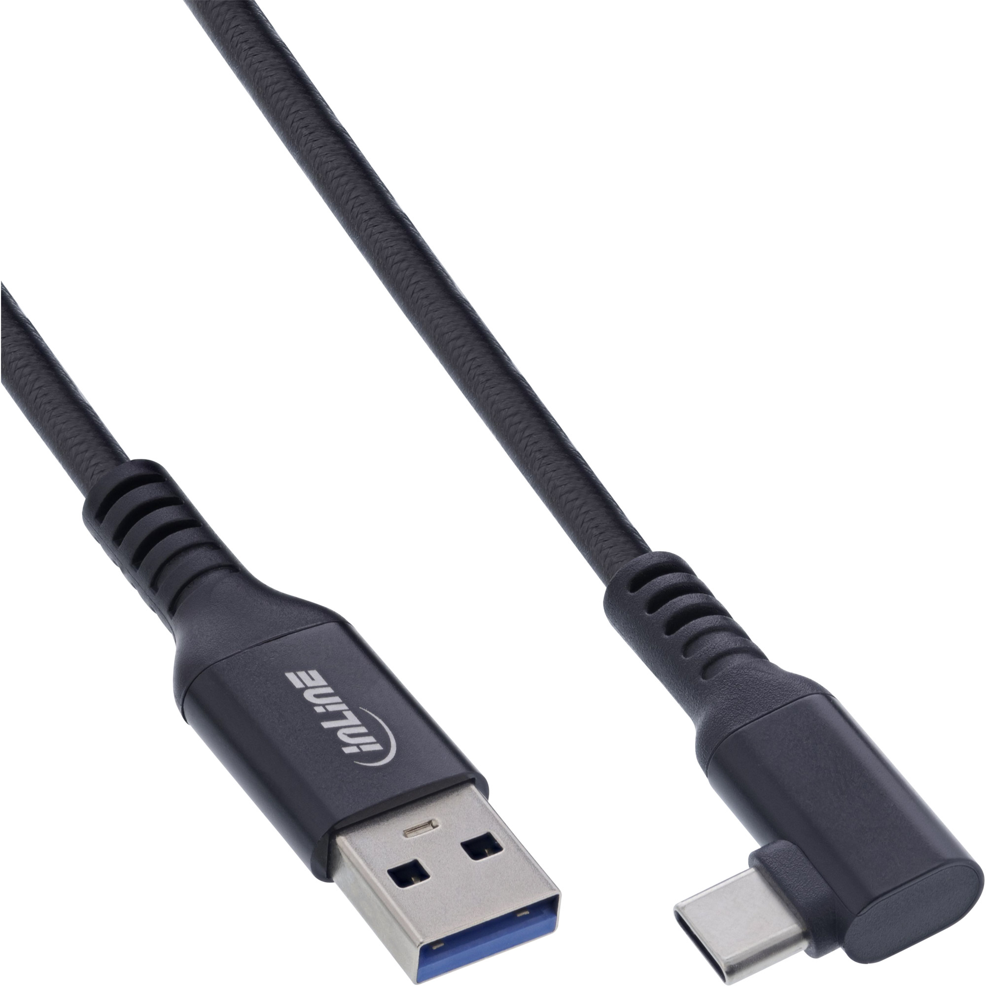 InLine USB 3.2 Gen.1 Kabel - USB-C St gewinkelt - USB-A St für VR - schwarz - 5m