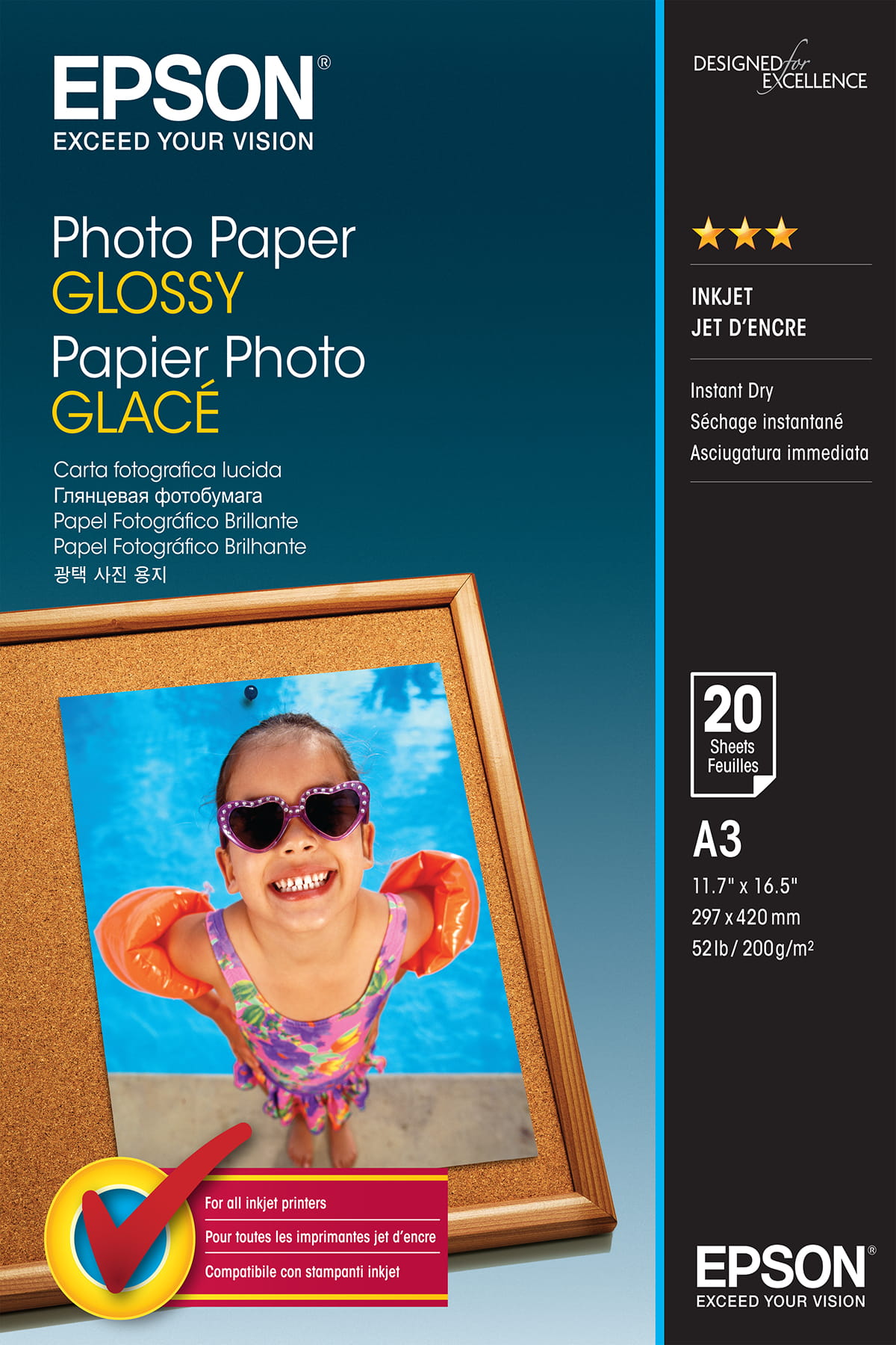 Epson Glänzend - A3 (297 x 420 mm) - 200 g/m²