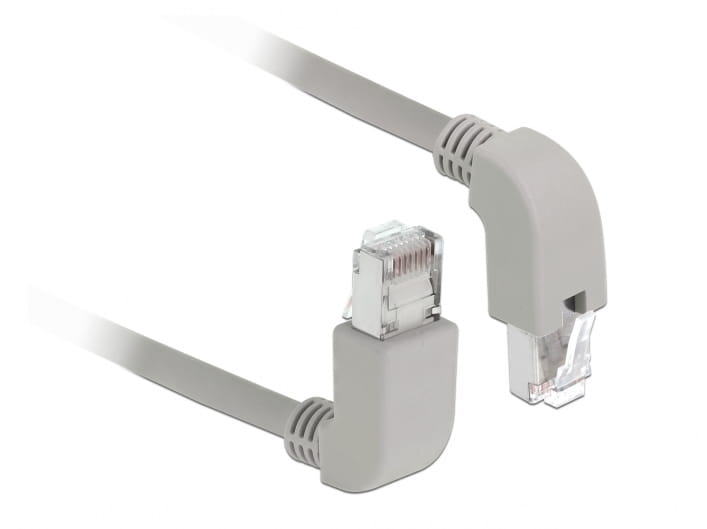 Delock Patch-Kabel - RJ-45 (M) nach oben gewinkelt zu RJ-45 (M)
