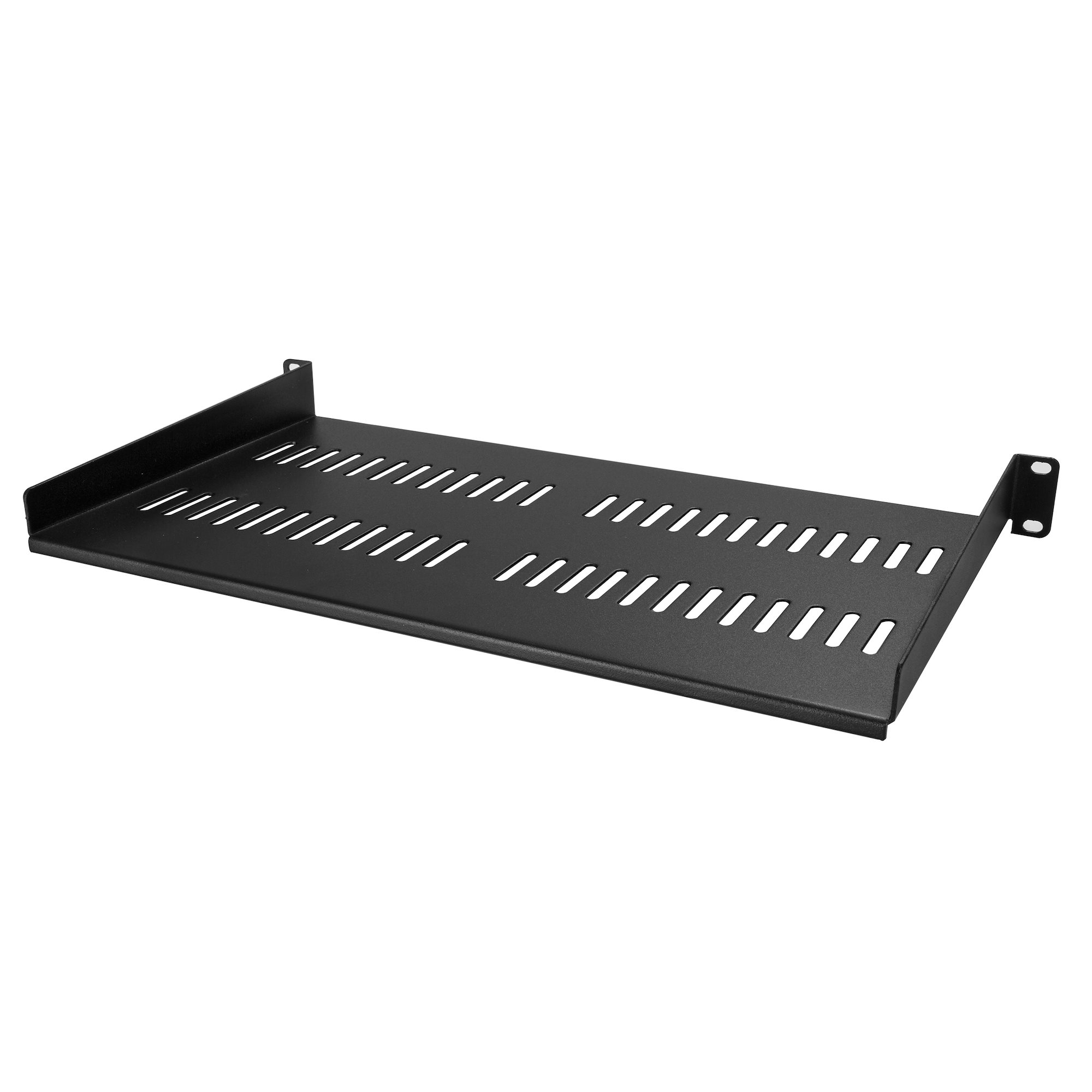 StarTech.com Belüfteter Server Rack Fachboden 1 HE - 25 cm Tief - Stahl - Rack - Regal - Schwarz - 1U - 25.4 cm (10")