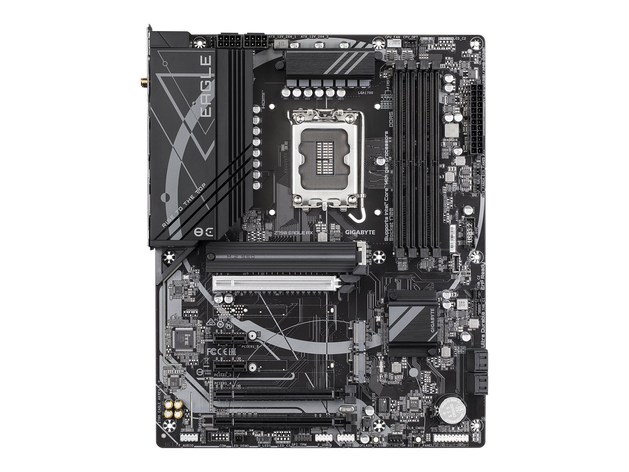 Gigabyte Z790 EAGLE AX - 1.0 - Motherboard - ATX - LGA1700 Sockel - Z790 Chipsatz - USB-C 3.2 Gen2, USB-C 3.2 Gen 1, USB 3.2 Gen 1, USB 3.2 Gen 2 - 2.5 Gigabit LAN, Wi-Fi 6E, Bluetooth - Onboard-Grafik (CPU erforderlich)