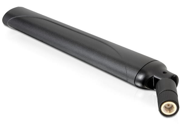Delock LTE RP-SMA antenna with flexible joint - Funkmodemantenne - 0 dBi (für 790 bis 960 MHz)