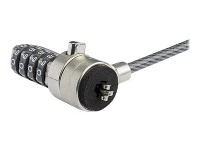 StarTech.com Laptop Kabelschloss-Verlängerung (15 cm Stahlkabel, 4-stelliges Zahlenschloss, 2,5 cm Schlaufe, Kensington Notebookschloss)